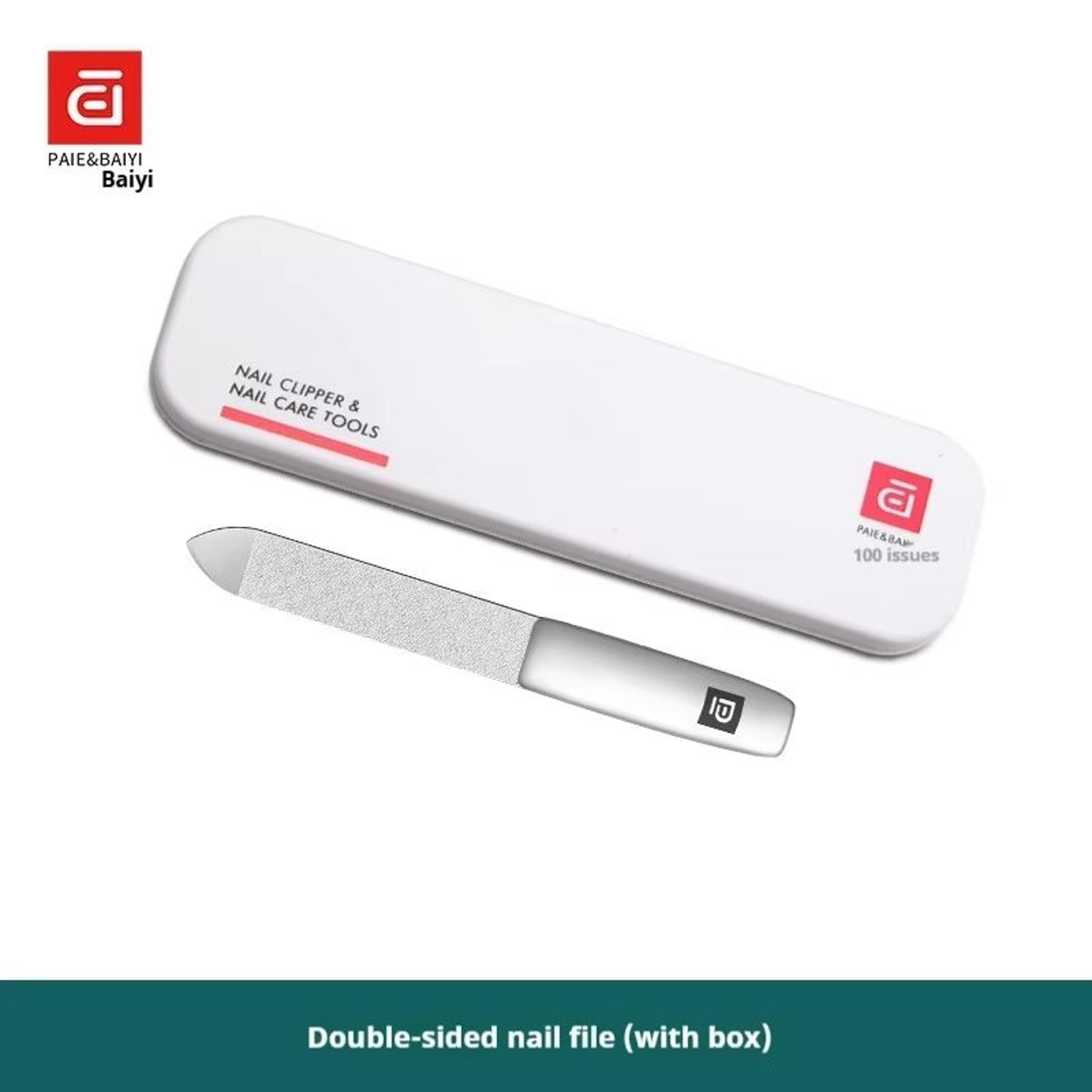 Heavy Duty Stainless Steel Nail File And Polisher Reusable Nail Shaping Tool For Natural And Artifi 6