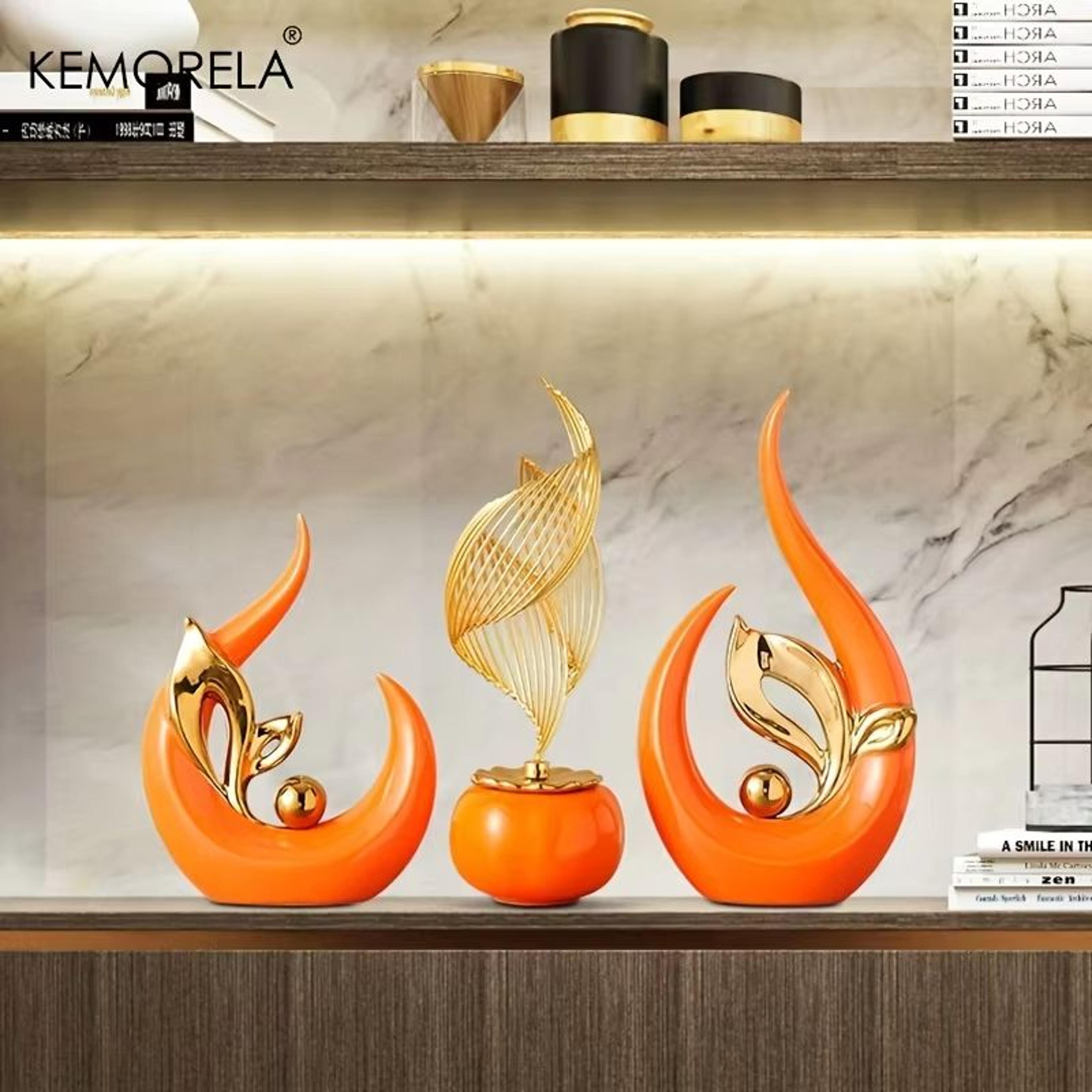 Nordic Ceramic Statue Creative Luxury Sculpture For Living Room And Office Decor 1