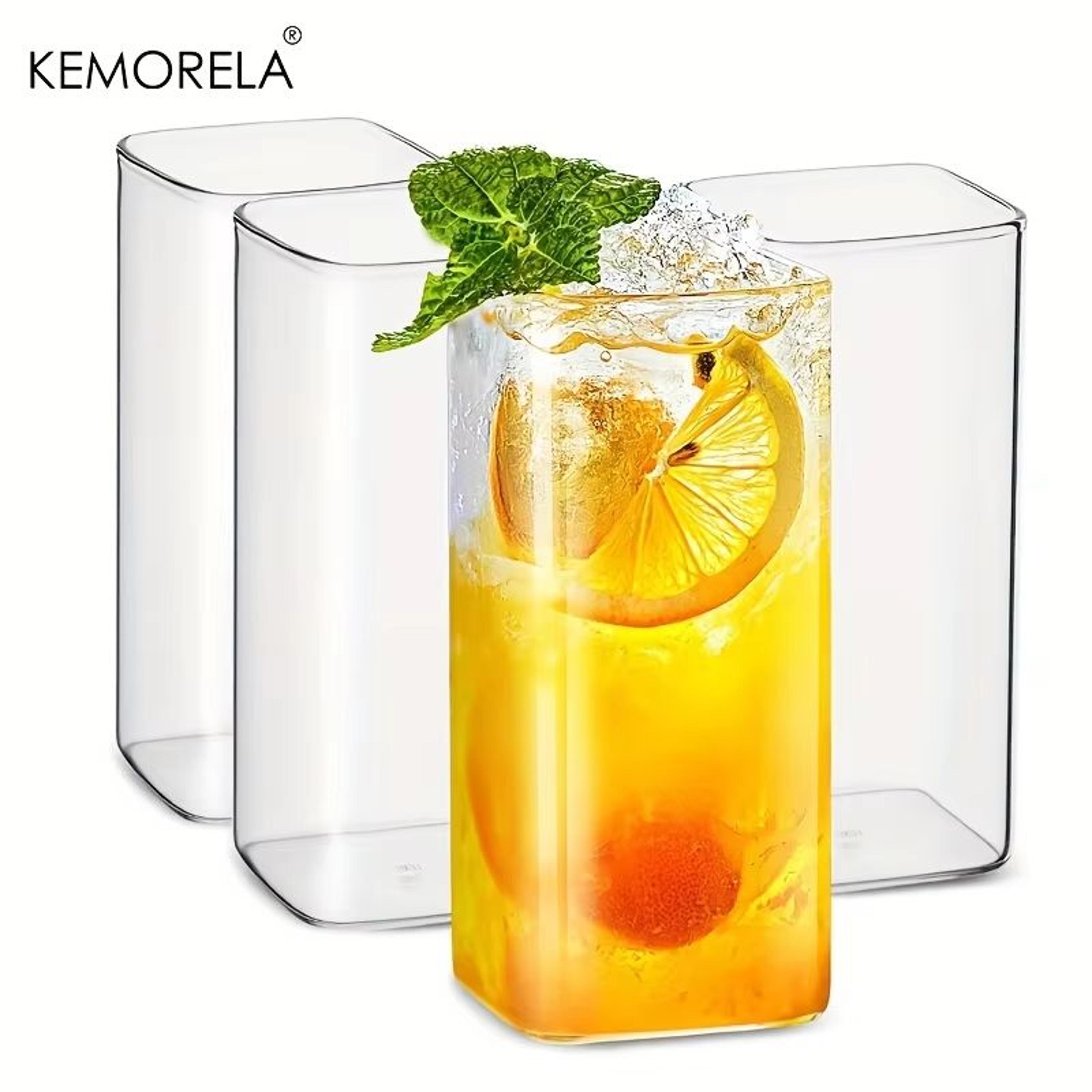 4Piece Highball Glass Set  1688  1893 Fl Oz Clear Tall Drinking Glasses For Cocktails Beer Juice An 0