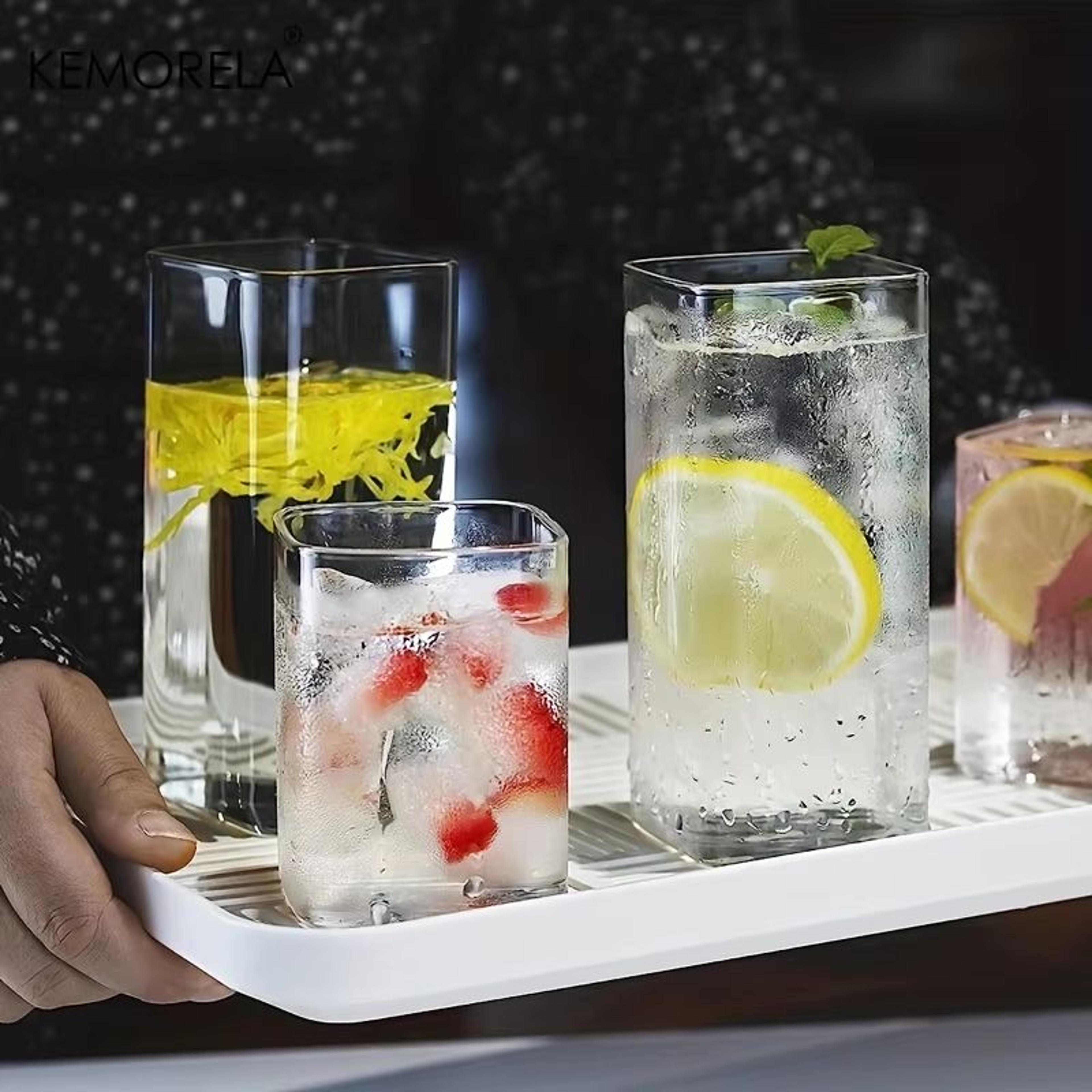 4Piece Highball Glass Set  1688  1893 Fl Oz Clear Tall Drinking Glasses For Cocktails Beer Juice An 1