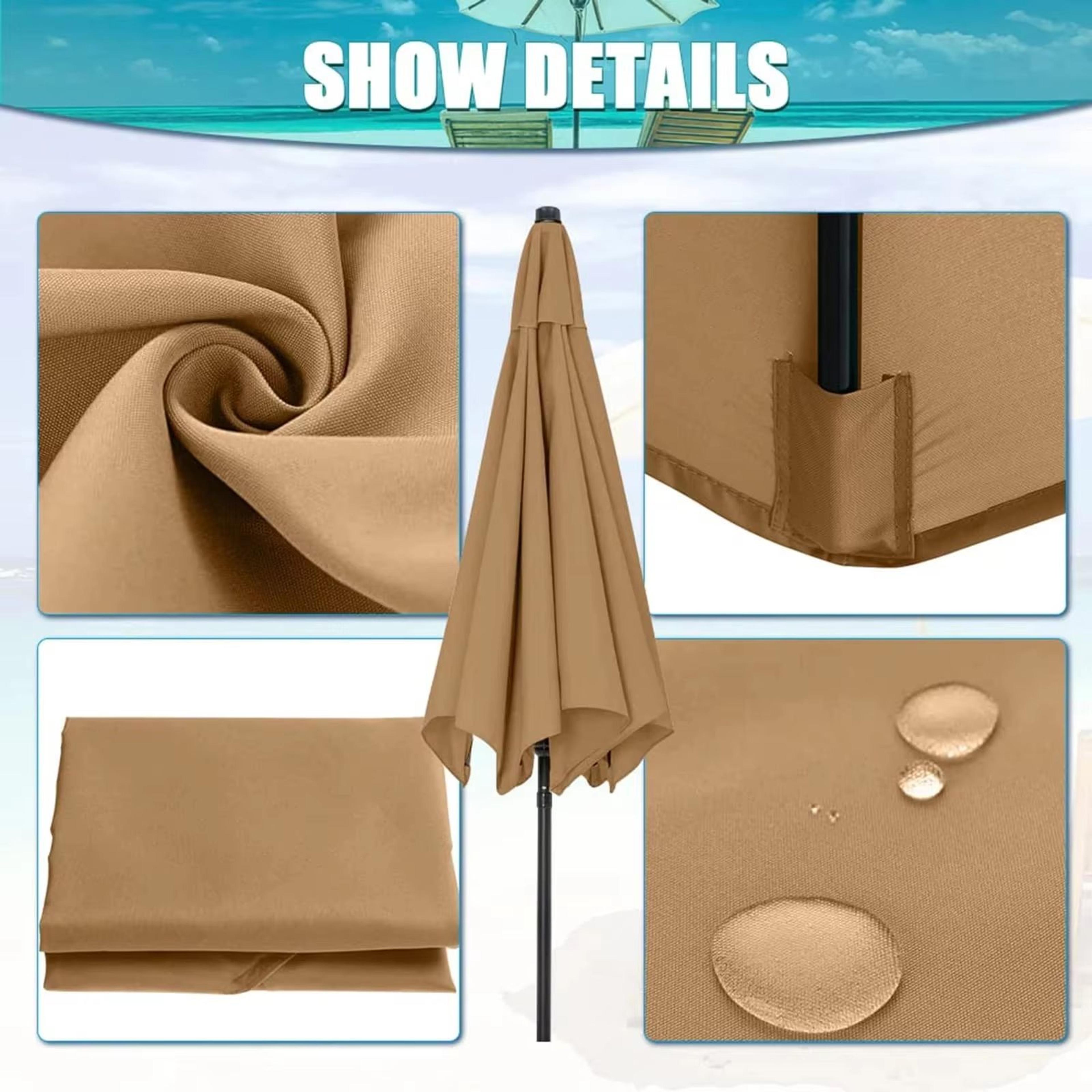 Rainproof Patio Umbrella Replacement Canopy  UV Sunshade Cloth For Outdoor Umbrella Frame 2