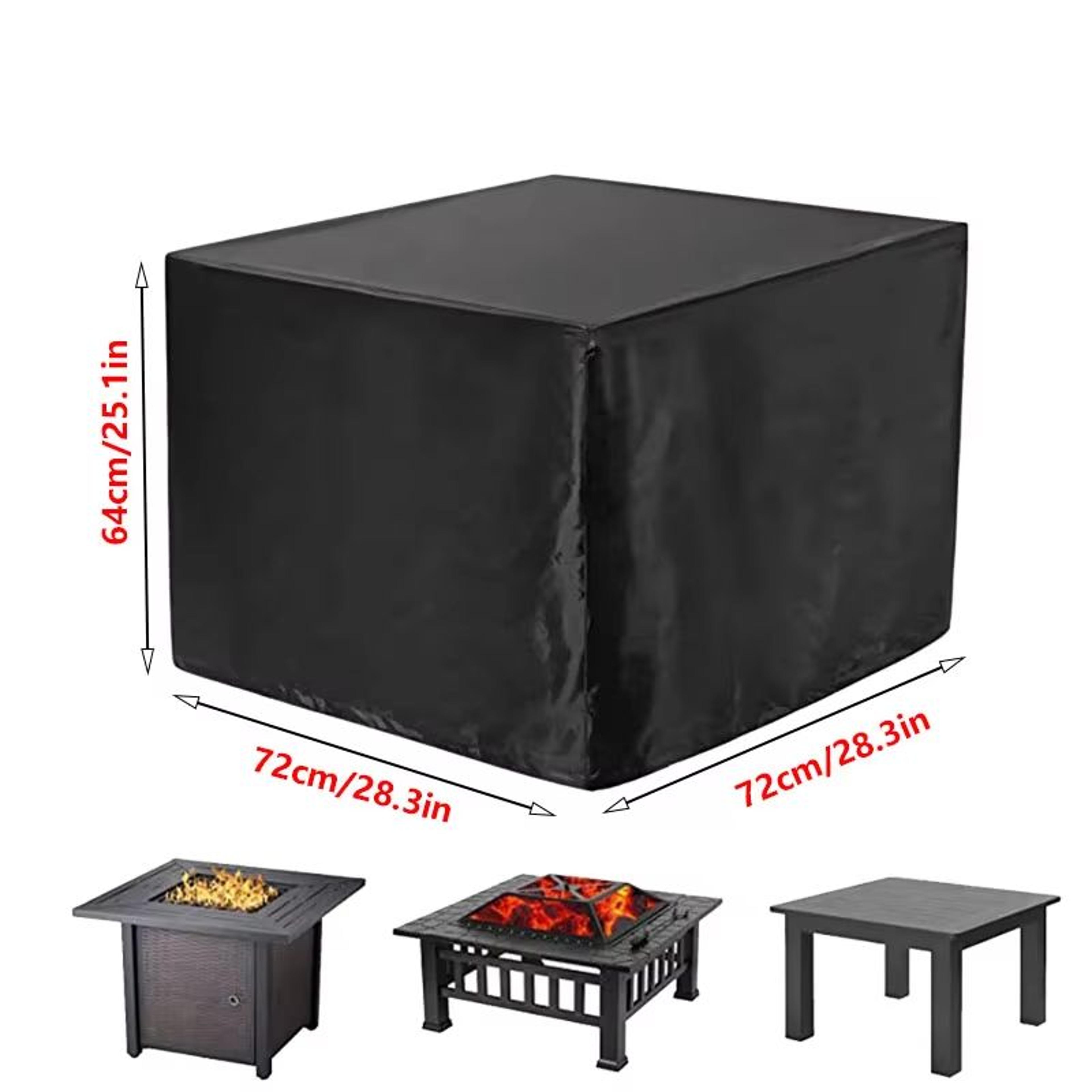 Square 210T Waterproof Fire Pit Cover  UV  Fade Resistant Outdoor Fire Pit Table Protector 7