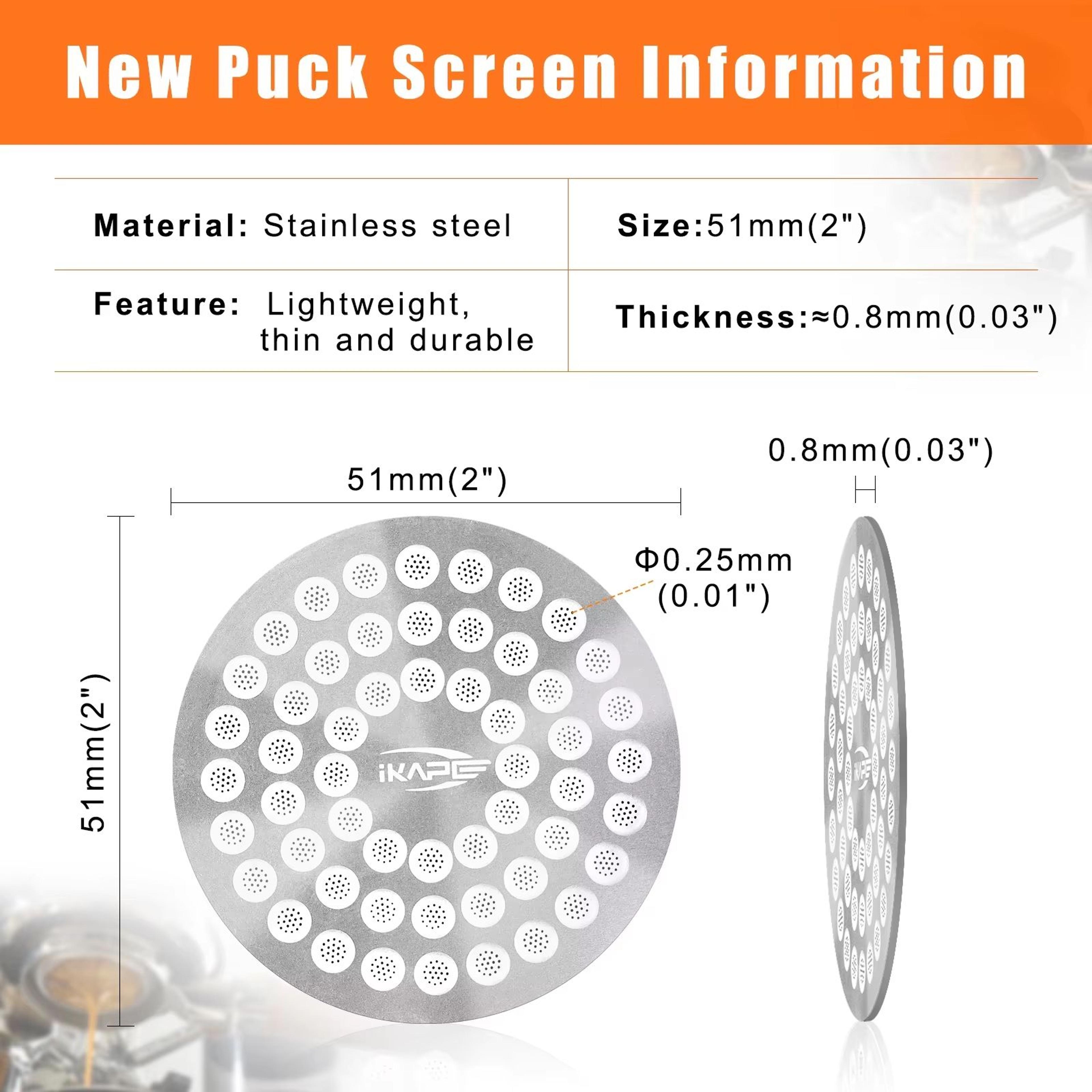 IKAPE Espresso V2 Puck Screen For 201in  213in  228in Portafilters  Precision Filter Upgrade 3