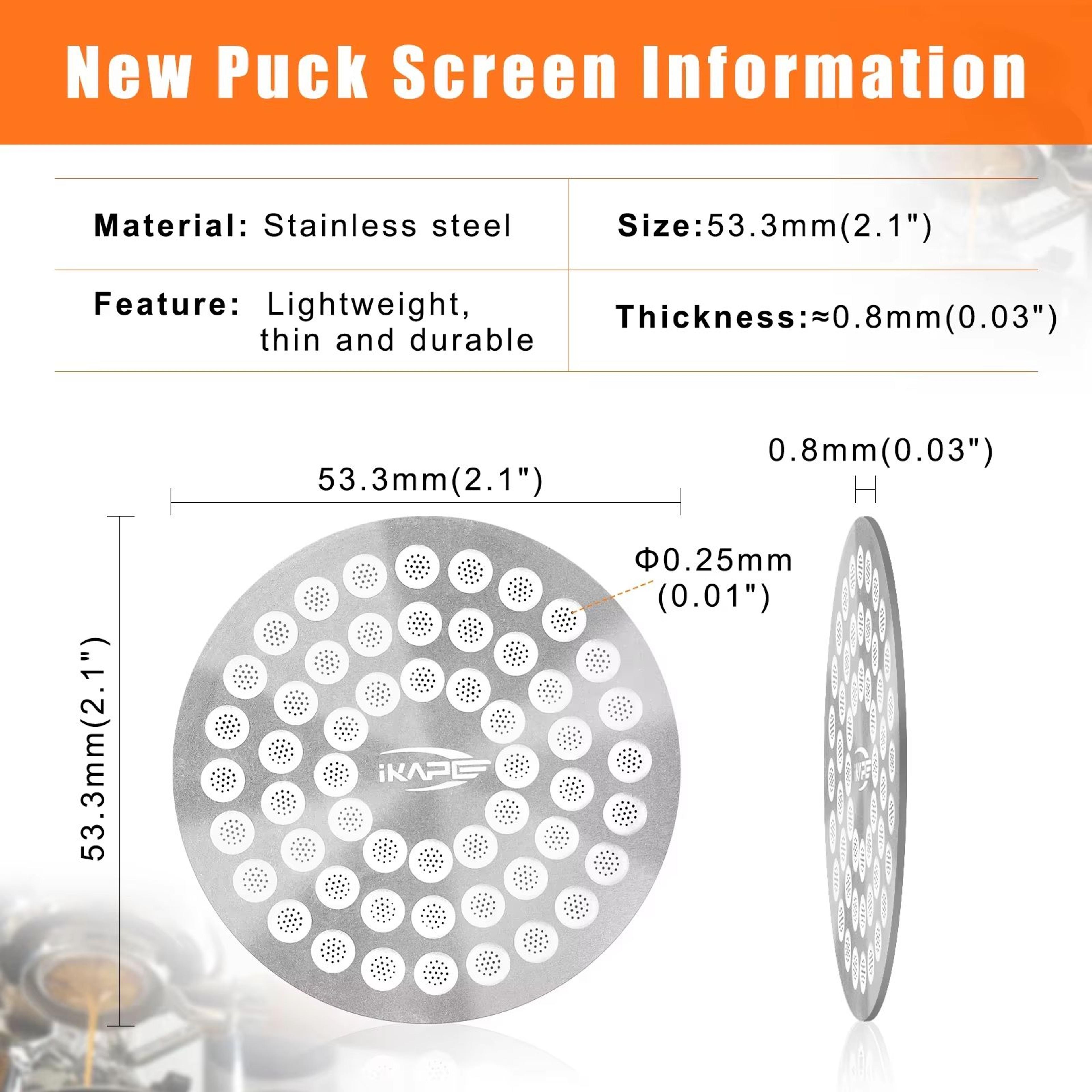 IKAPE Espresso V2 Puck Screen For 201in  213in  228in Portafilters  Precision Filter Upgrade 4
