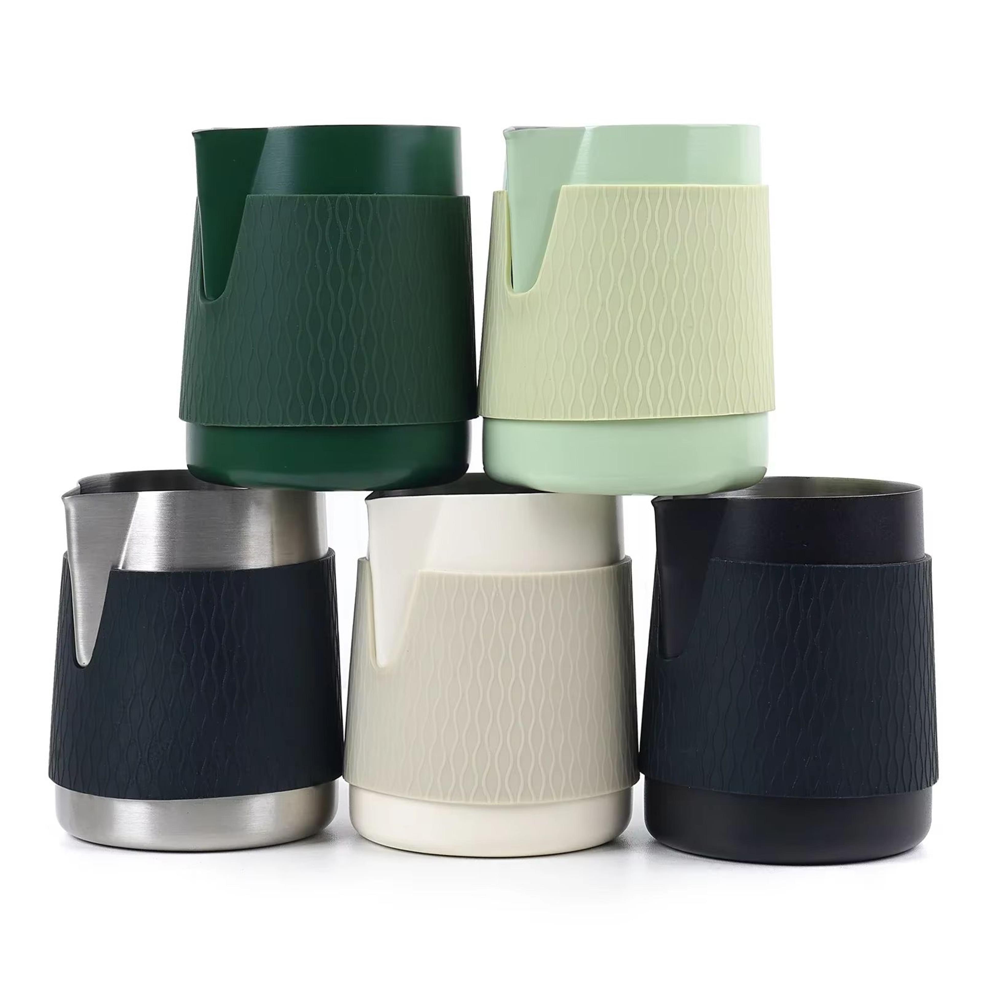 IKAPE Espresso Milk Pitcher V3 17 Fl Oz Frothing Jug Without Handle  Sharp Spout Professional Steam 1
