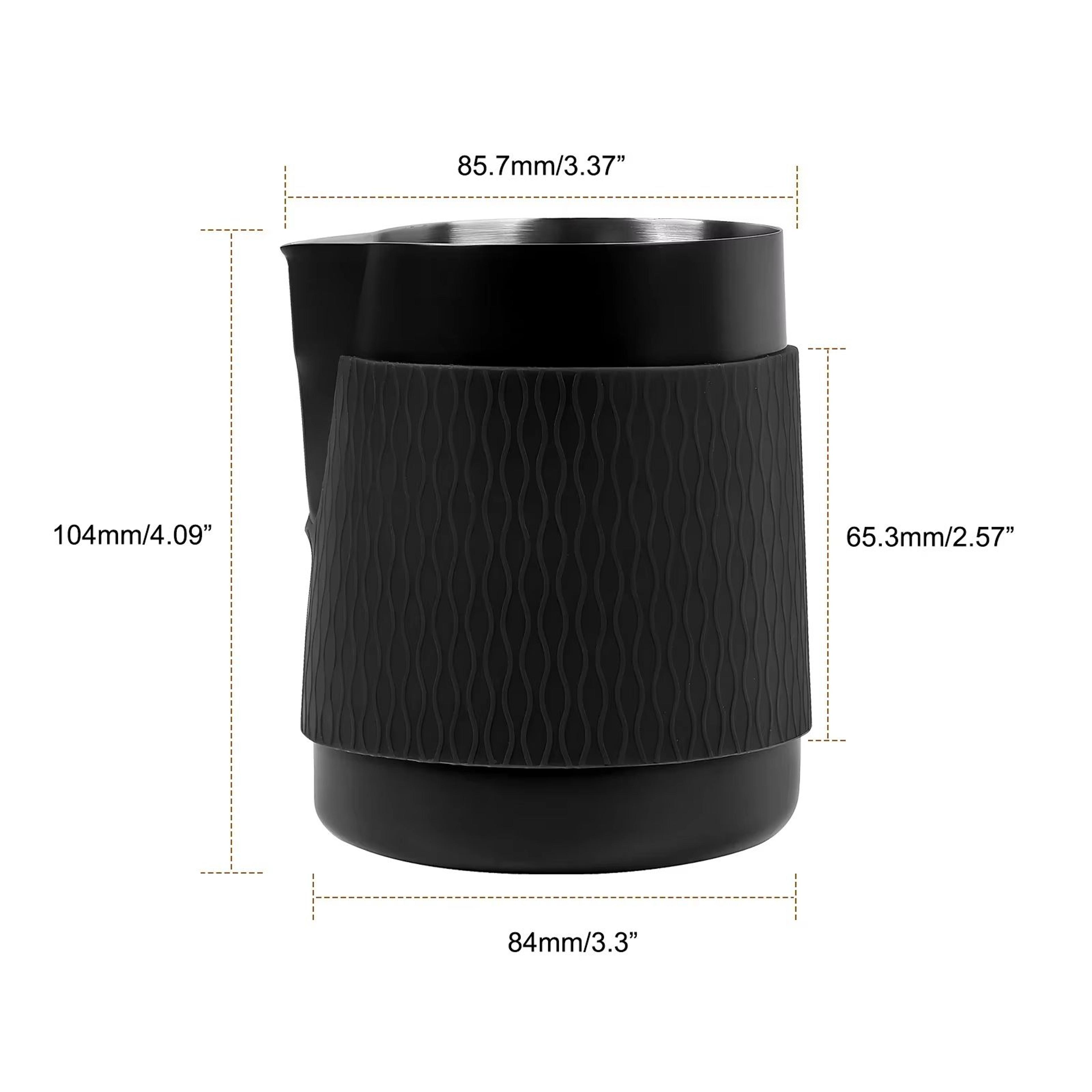 IKAPE Espresso Milk Pitcher V3 17 Fl Oz Frothing Jug Without Handle  Sharp Spout Professional Steam 4