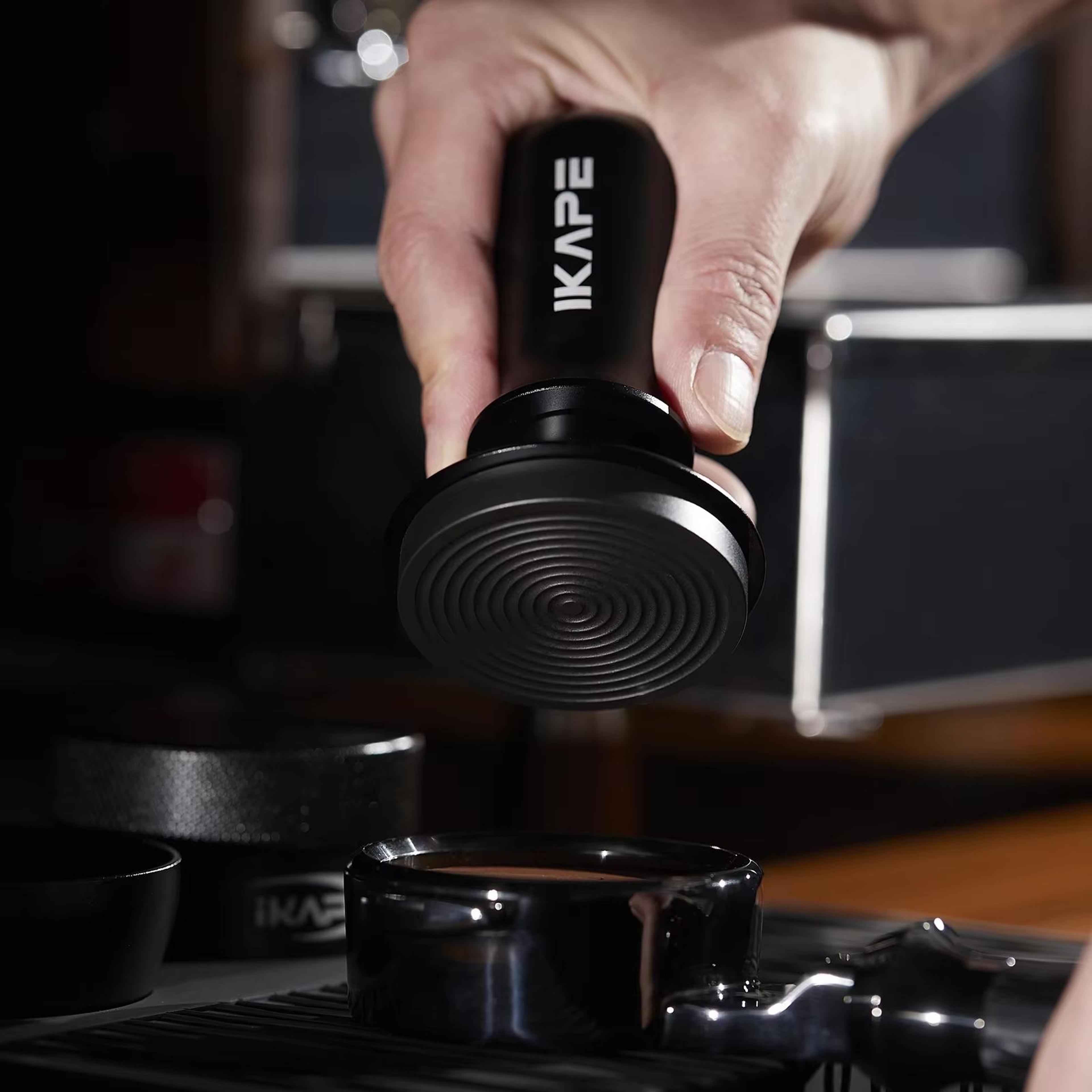 IKAPE Coffee Wooden Tamper V3  Calibrated Spring Tamper With Titanium PVD Coating For 201in  213in  2