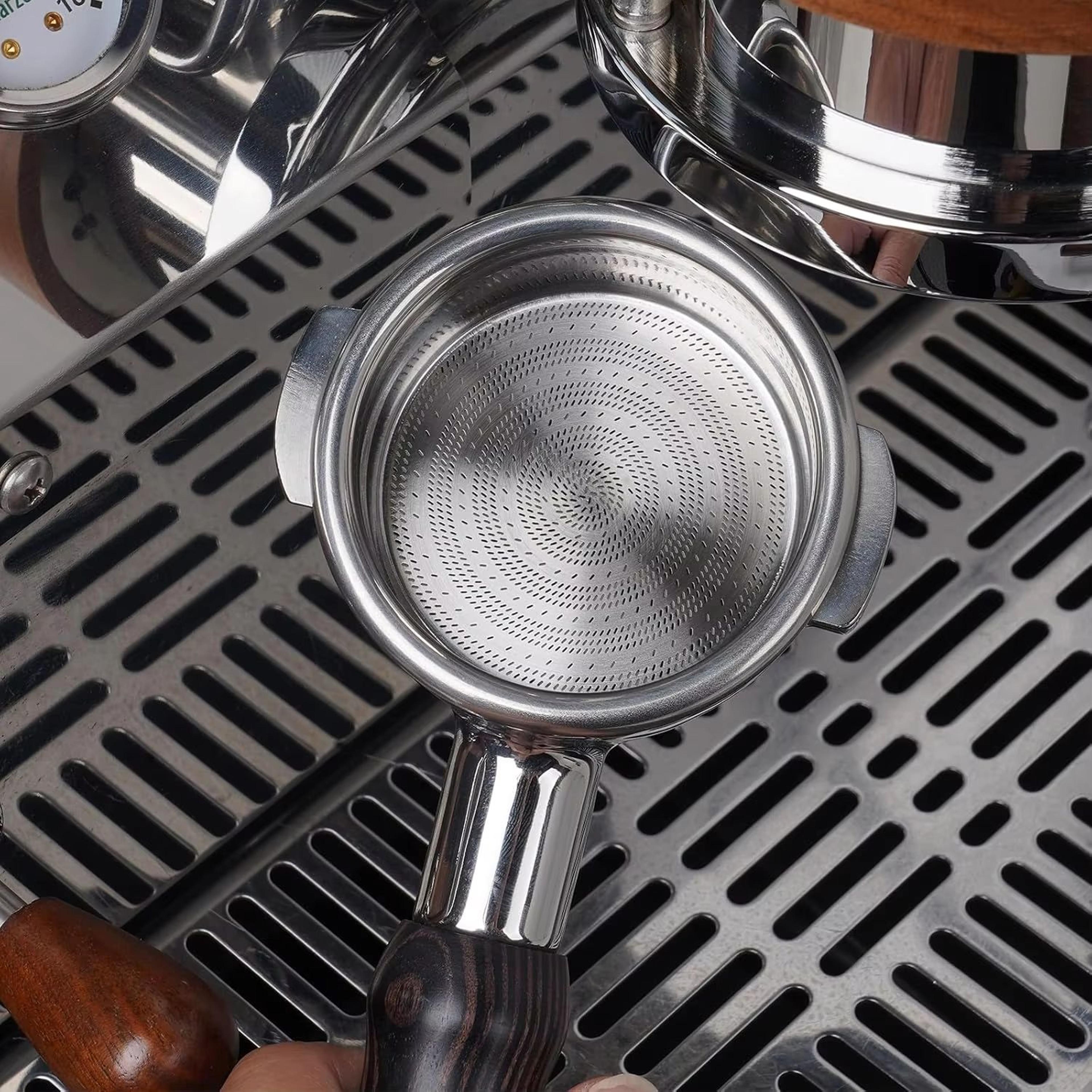 IKAPE Precision HighExtraction Espresso Basket  Stainless Steel Bottomless Portafilter Upgrade 0