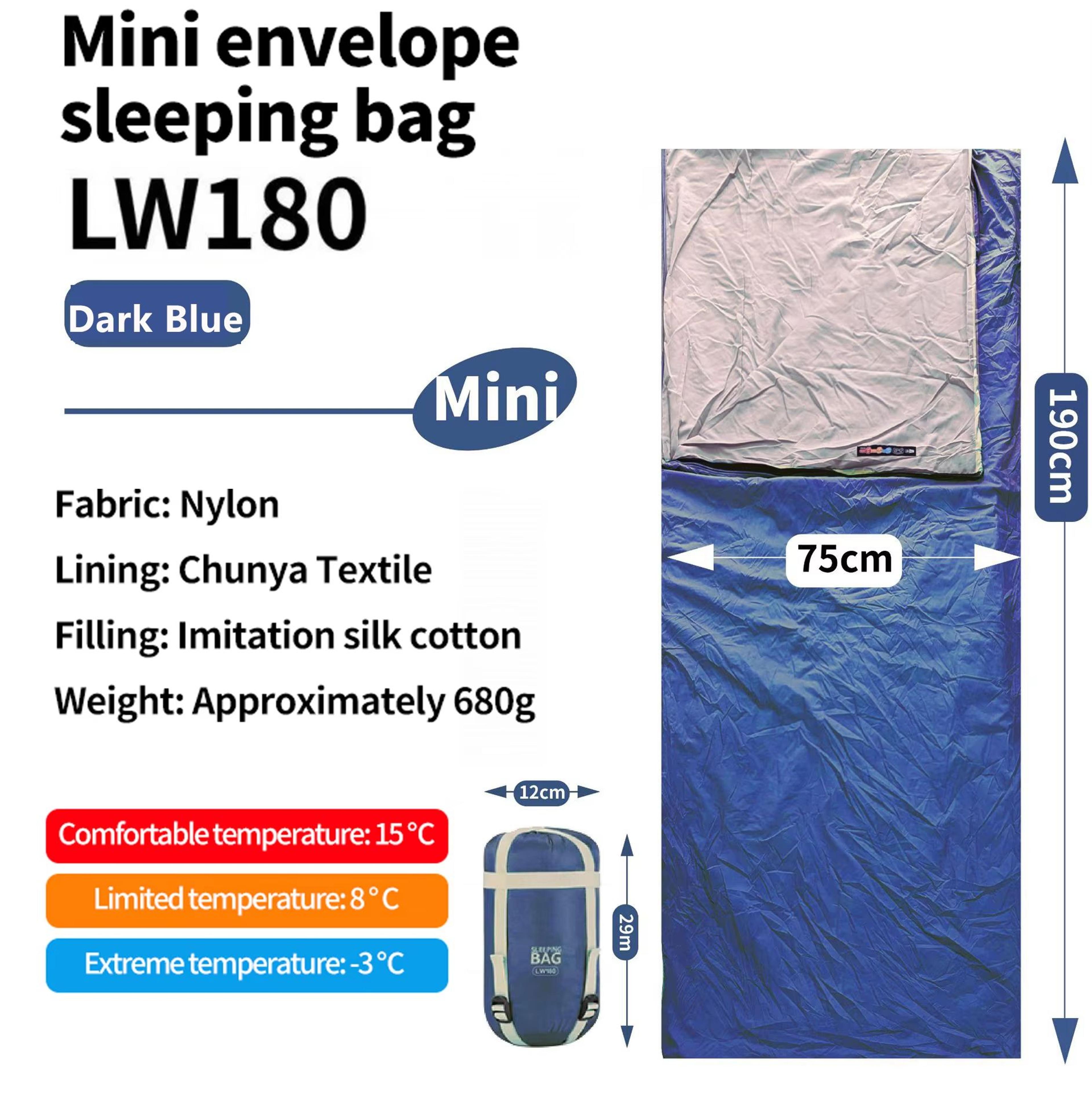 Ultralight Compact Waterproof Adult Sleeping Bag For Camping  Travel 10