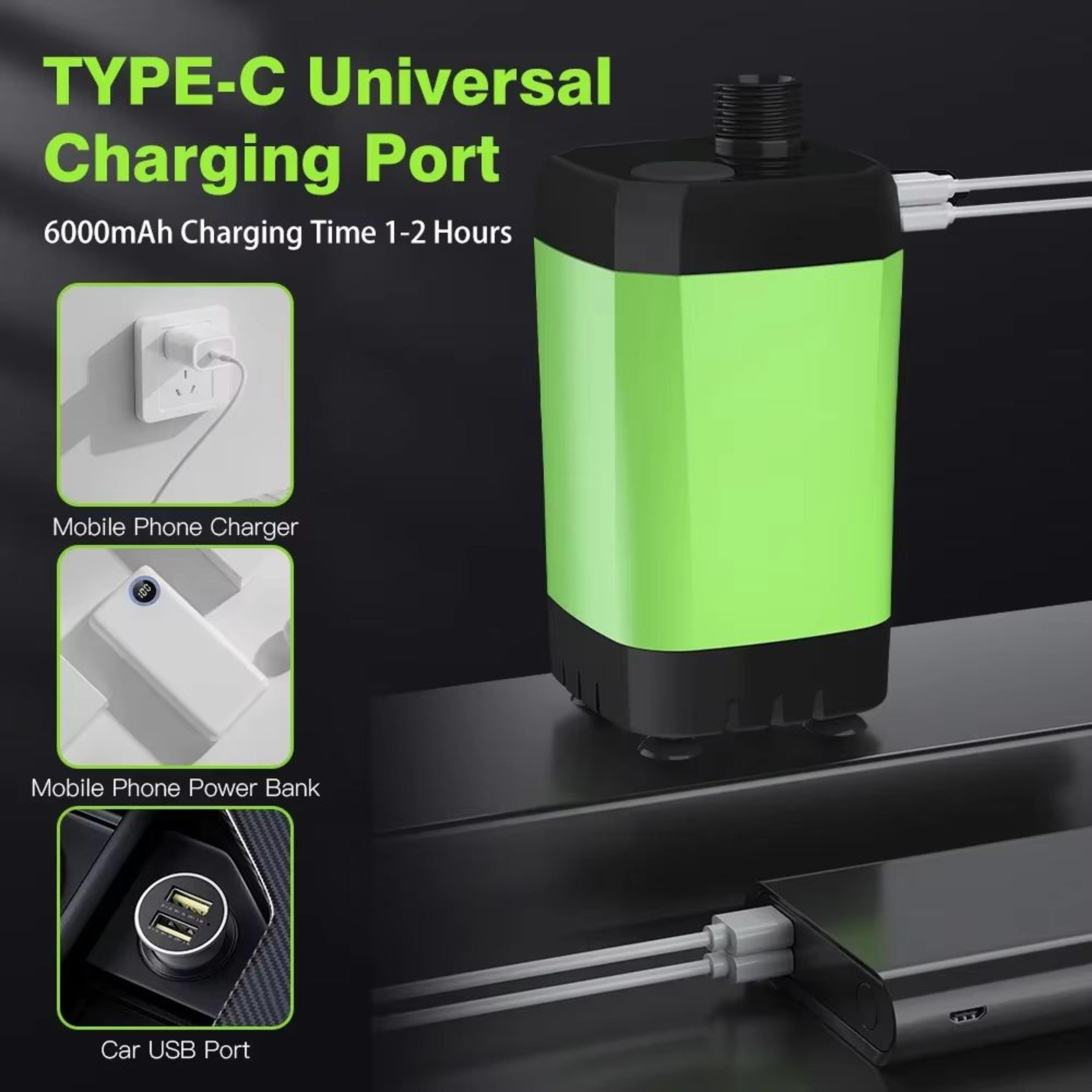 6000 MAh Portable Camping Shower Pump With Intelligent Digital Display 3