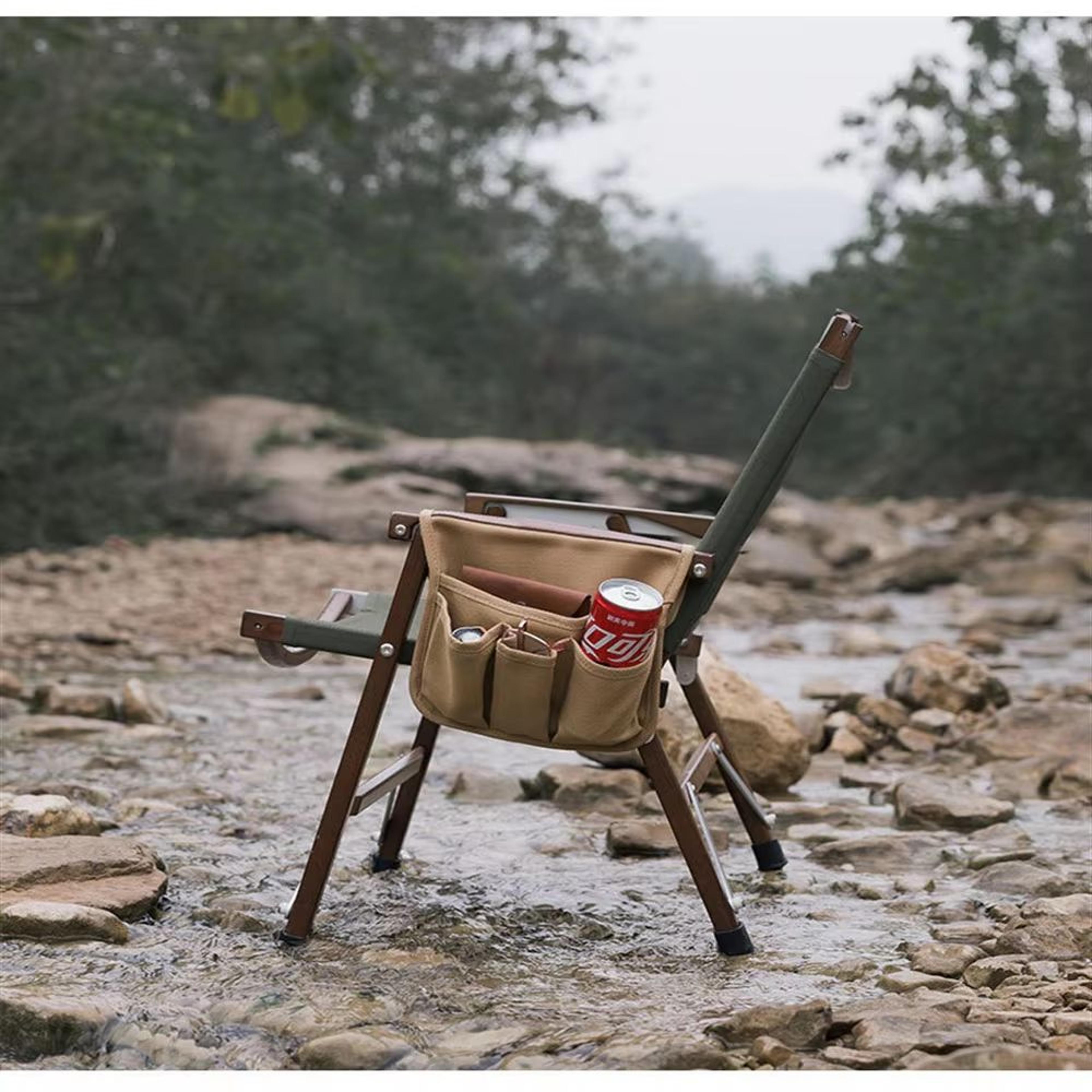Outdoor Portable Chair Armrest Storage Bag Organizer For Camping And Fishing 1