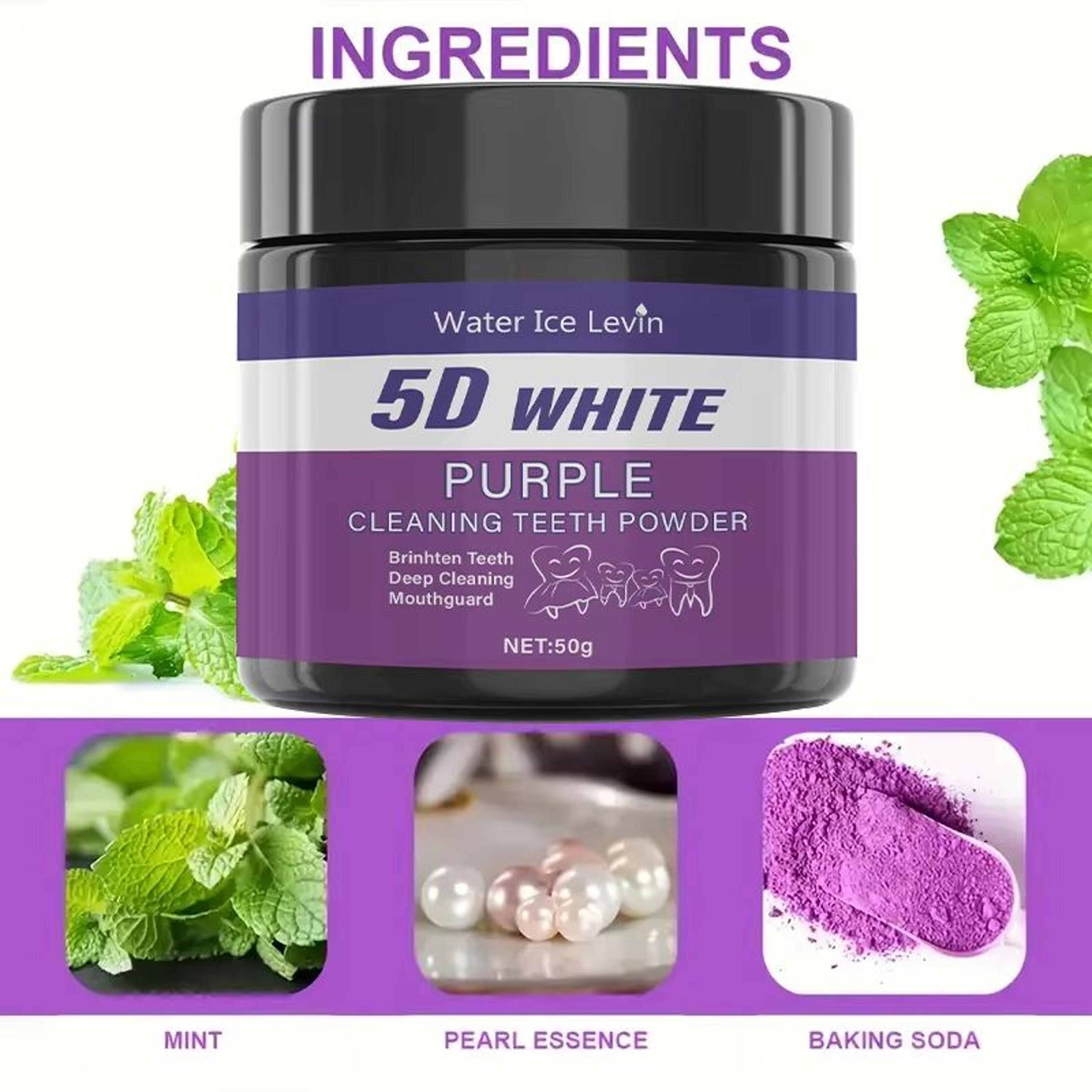 BrilliantSmile Purple Teeth Whitening Powder Daily Deep Clean Polishing Formula 1