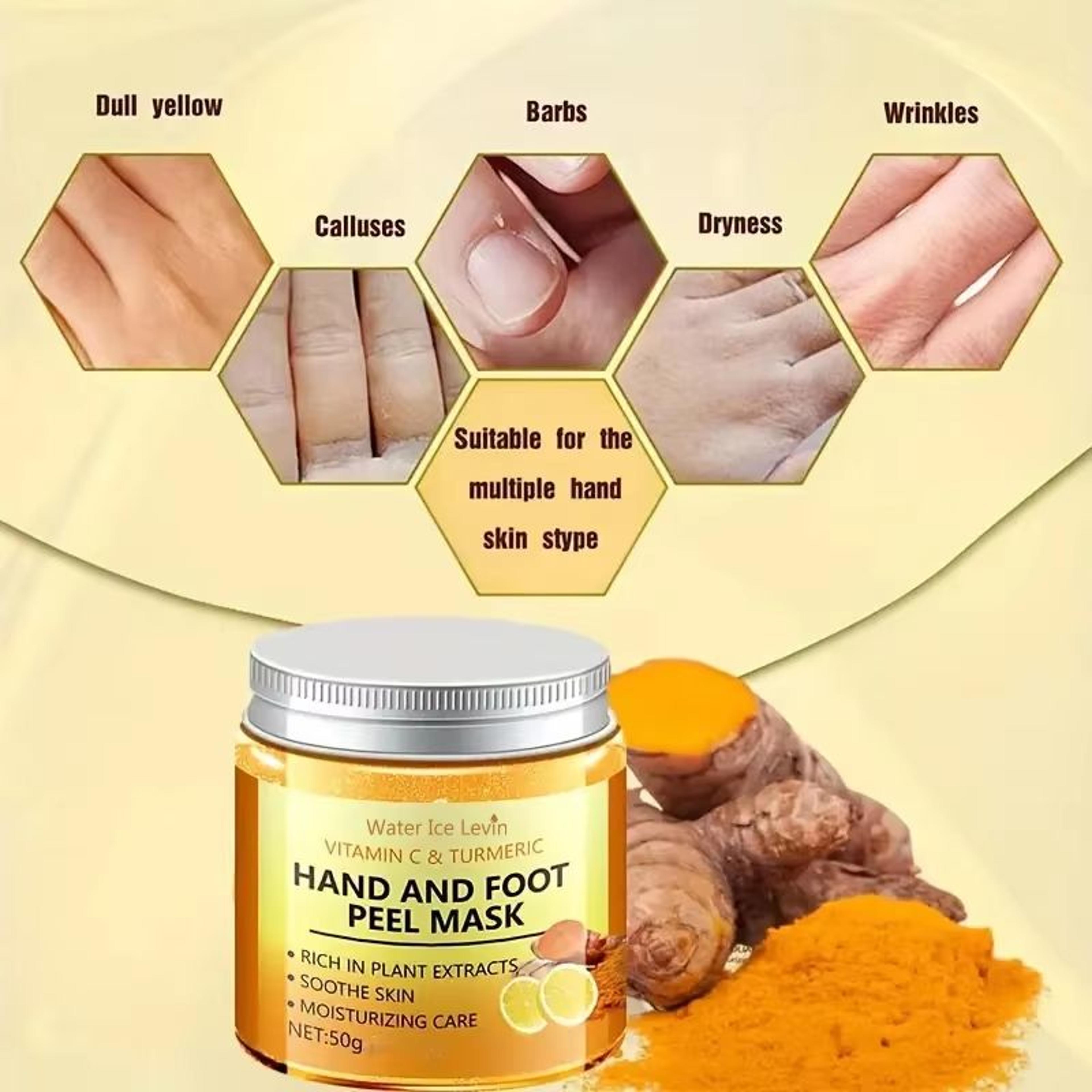 GlowSilk Vitamin C Turmeric Hand And Foot Wax Mask Smoothing Illuminating Skin Treatment 5