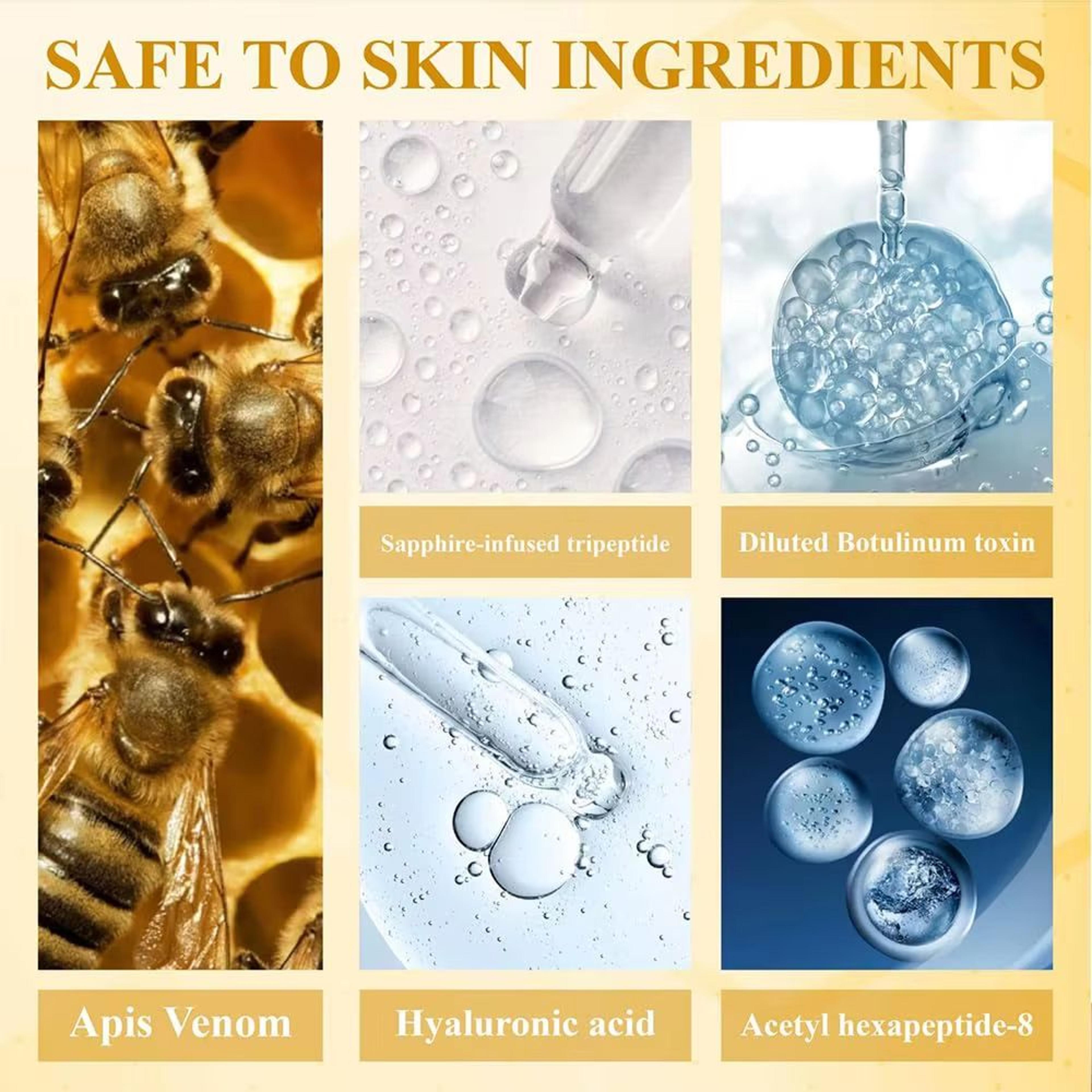 Bee Venom Firming Abdominal Cream  PlantBased Moisturizing  SkinToning Formula With Hyaluronic Acid 3