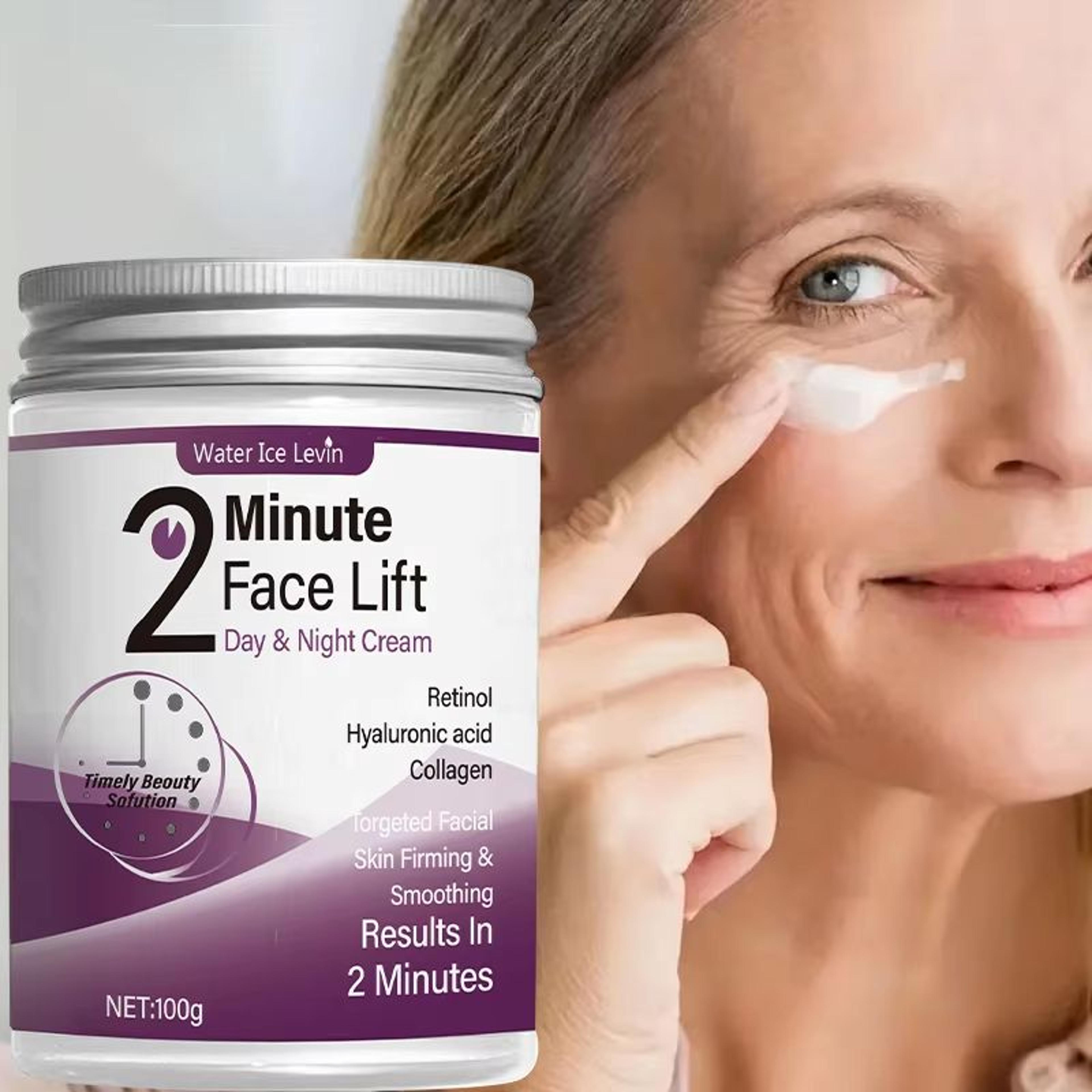 2-minute facial lifting day & night cream – retinol, hyaluronic acid & collagen moisturizing lotion