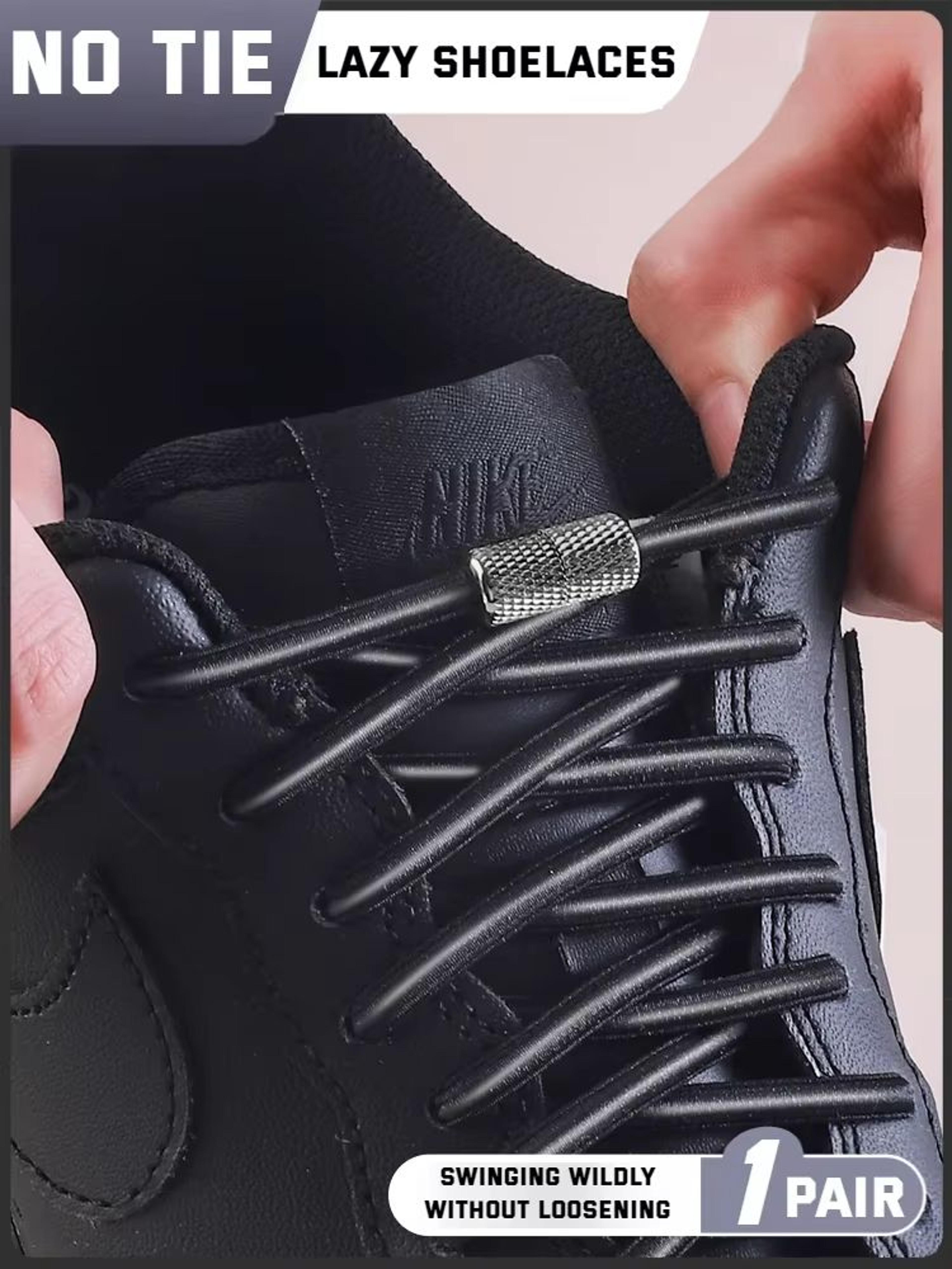 Round Elastic NoTie Shoelaces For Sneakers And Tennis Shoes  Kids And Adult 0