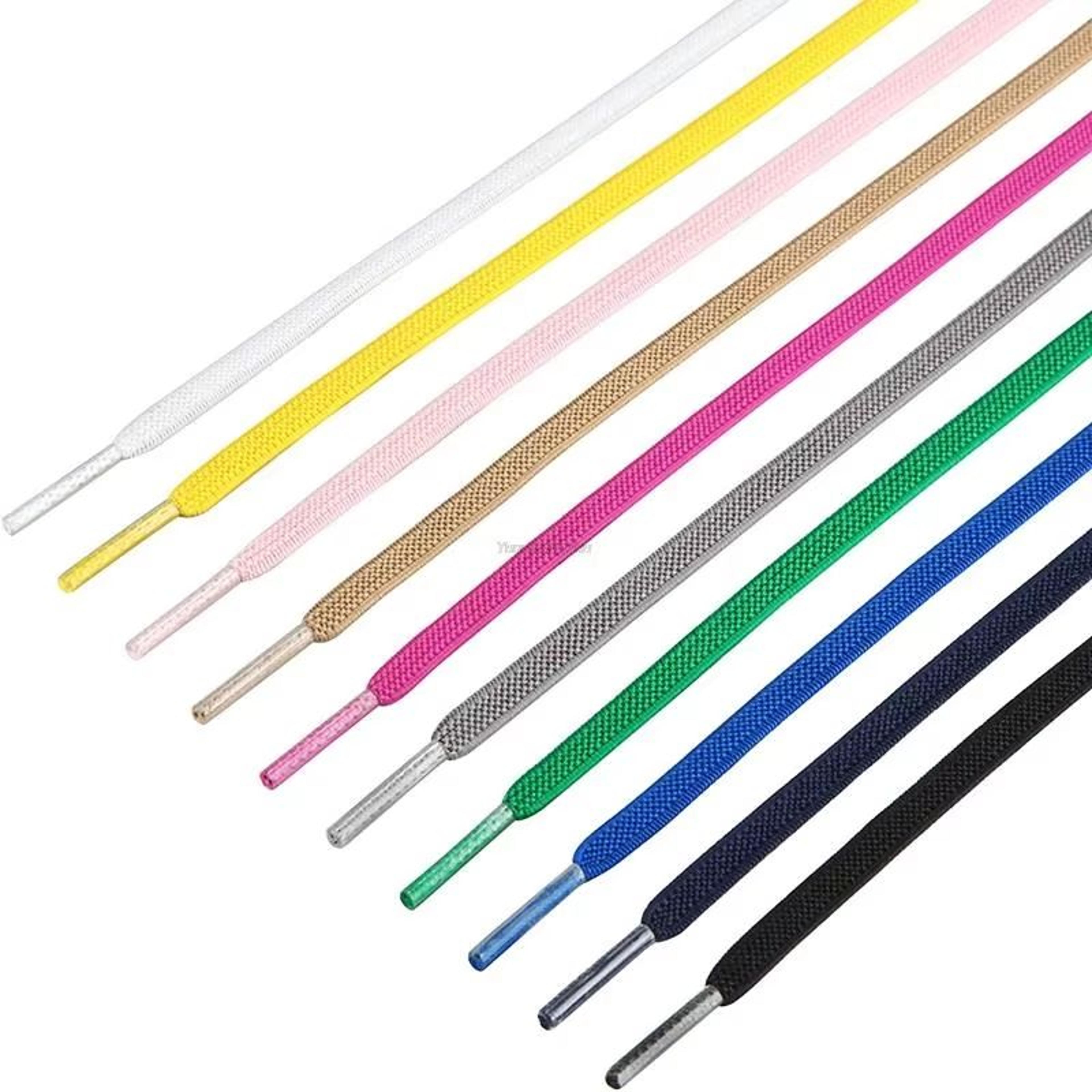 Classic Elastic Flat Shoelaces 028in For Sneakers  Kids And Adults 1