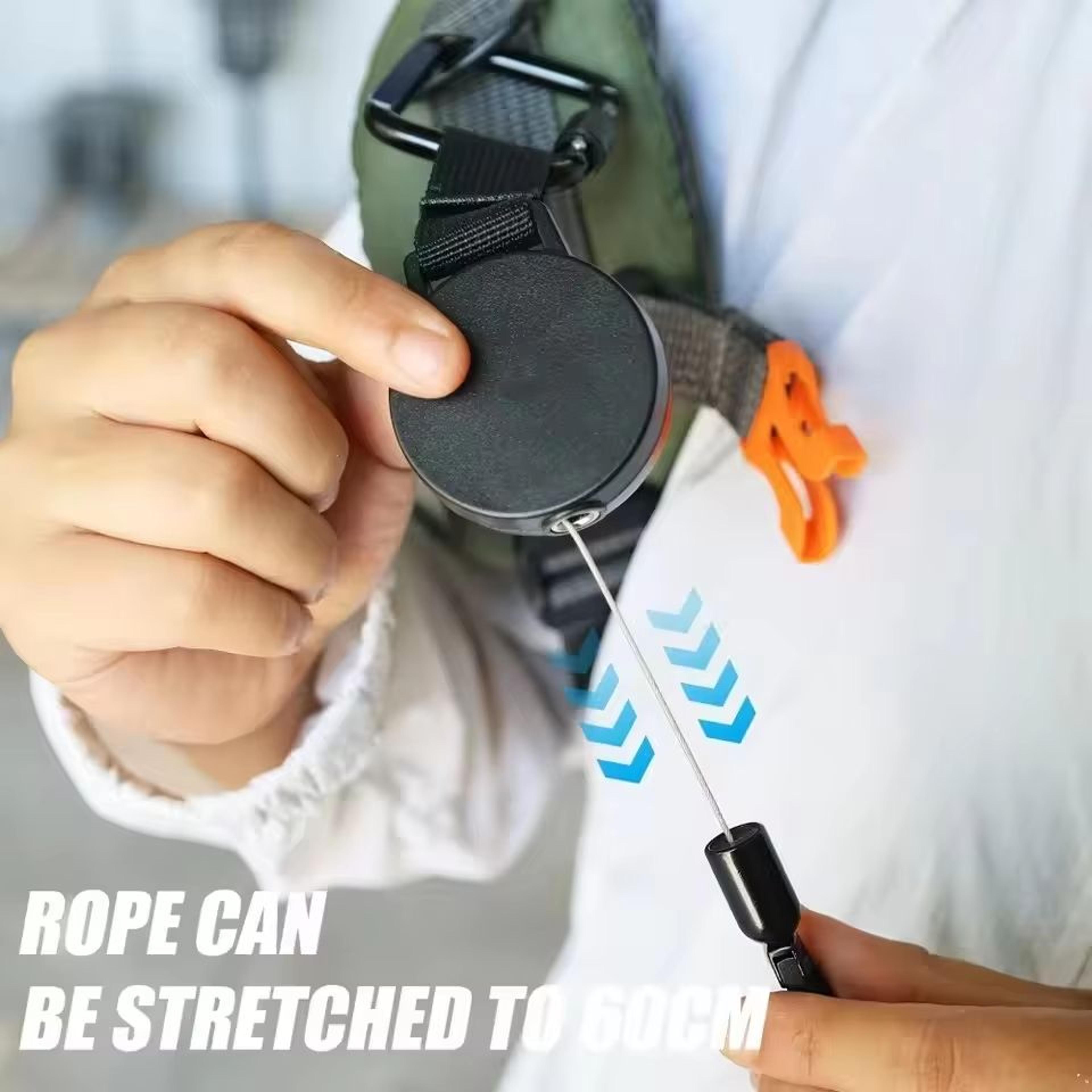 Retractable AntiTheft Phone Lanyard With Carabiner For Outdoor Safety 2