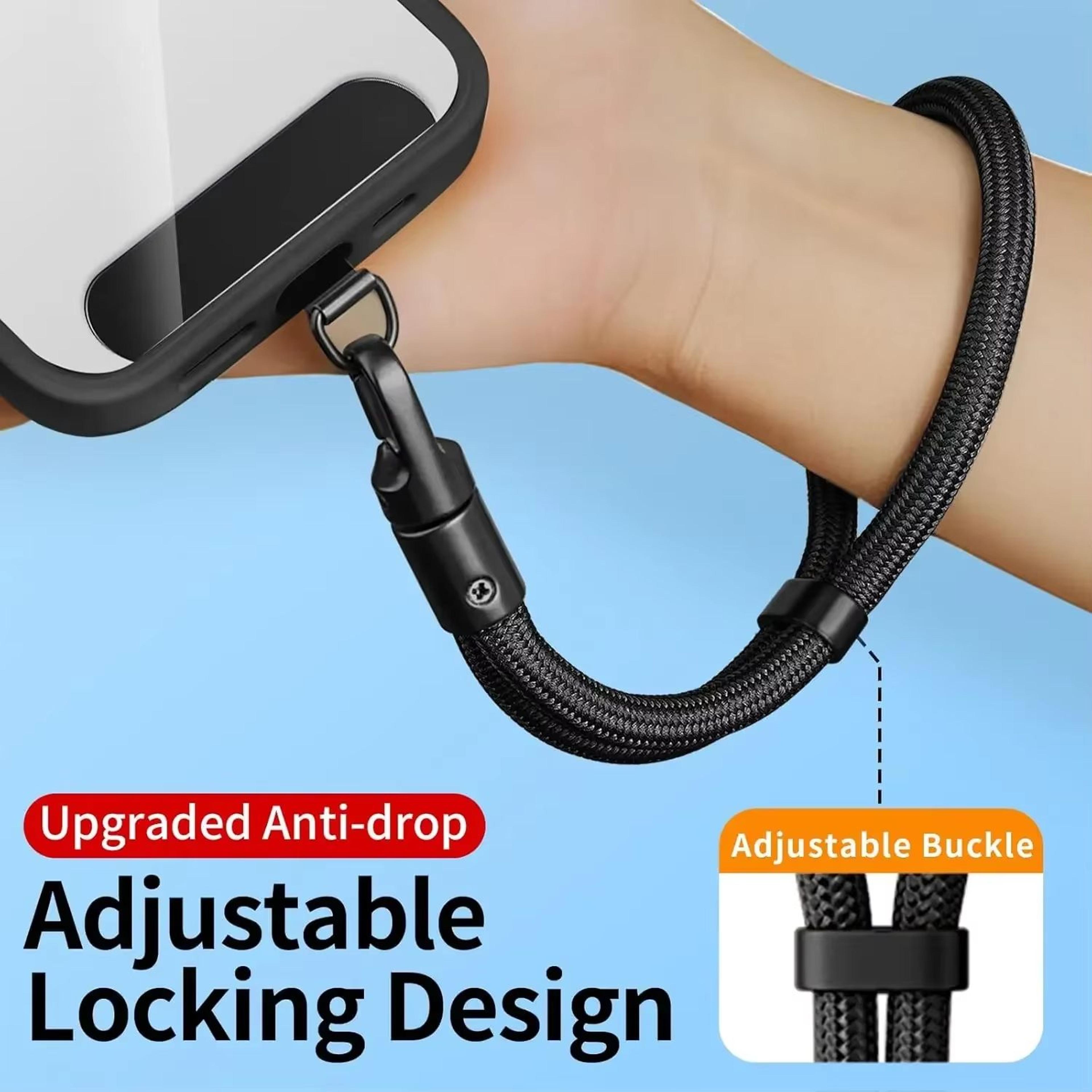 Adjustable Short Phone Lanyard Wrist Strap With Rotating Tether Tab For IPhone And Samsung 1