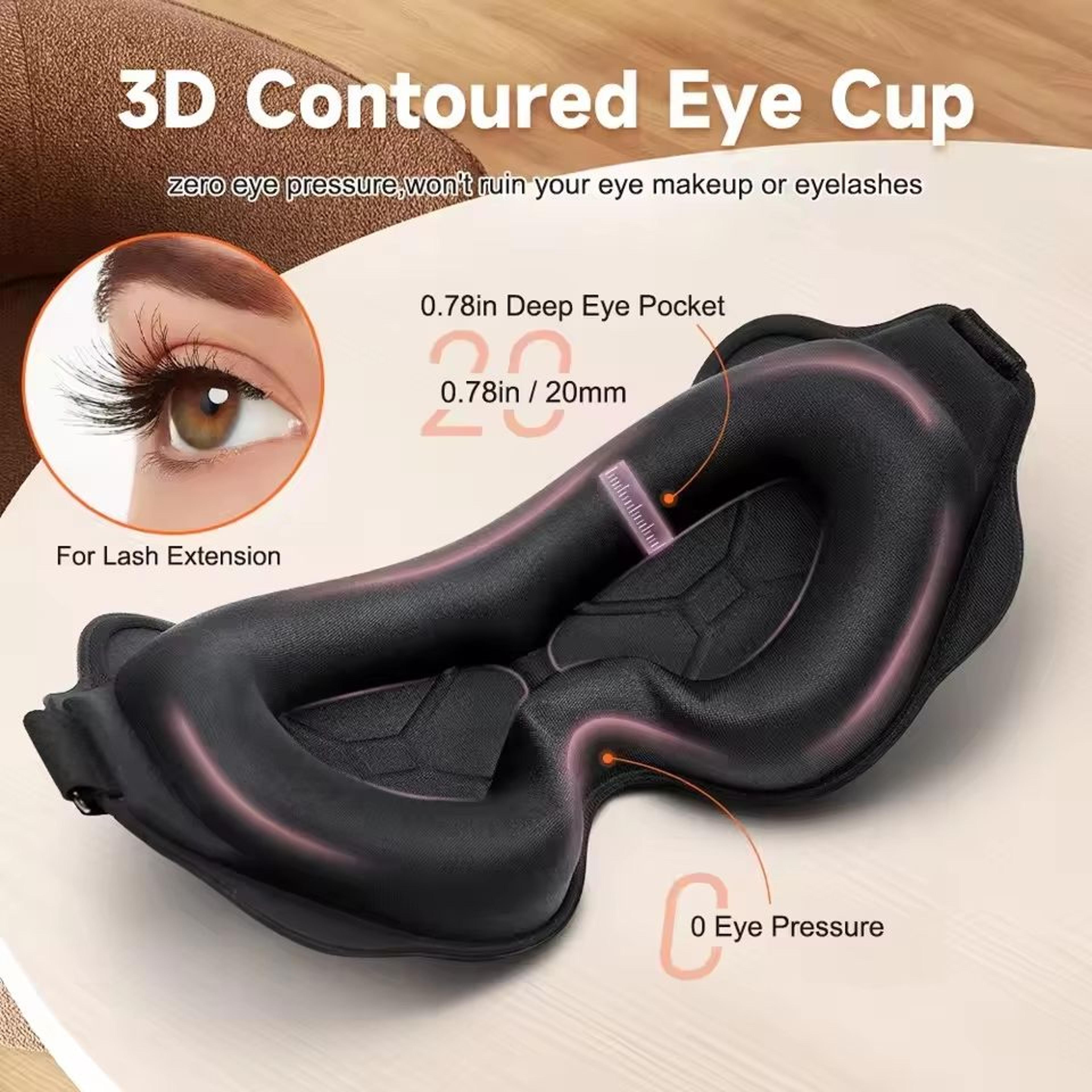 6D Block Out Light Sleep Mask With Soft Breathable Comfort For Travel  Night Sleep 4