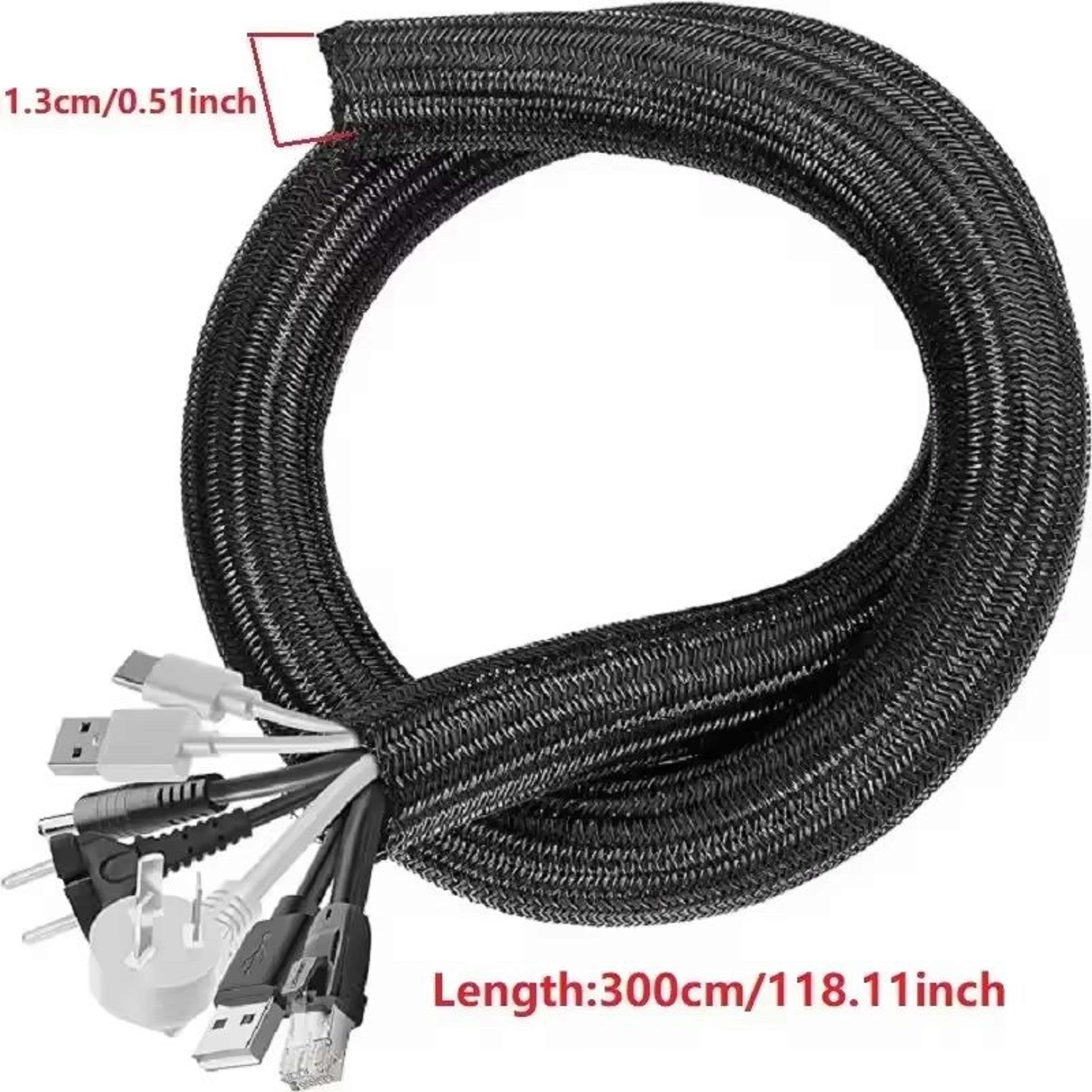 Braided PET Nylon Cable Sleeve Wrap For Wire Protection 33ft  164ft 7