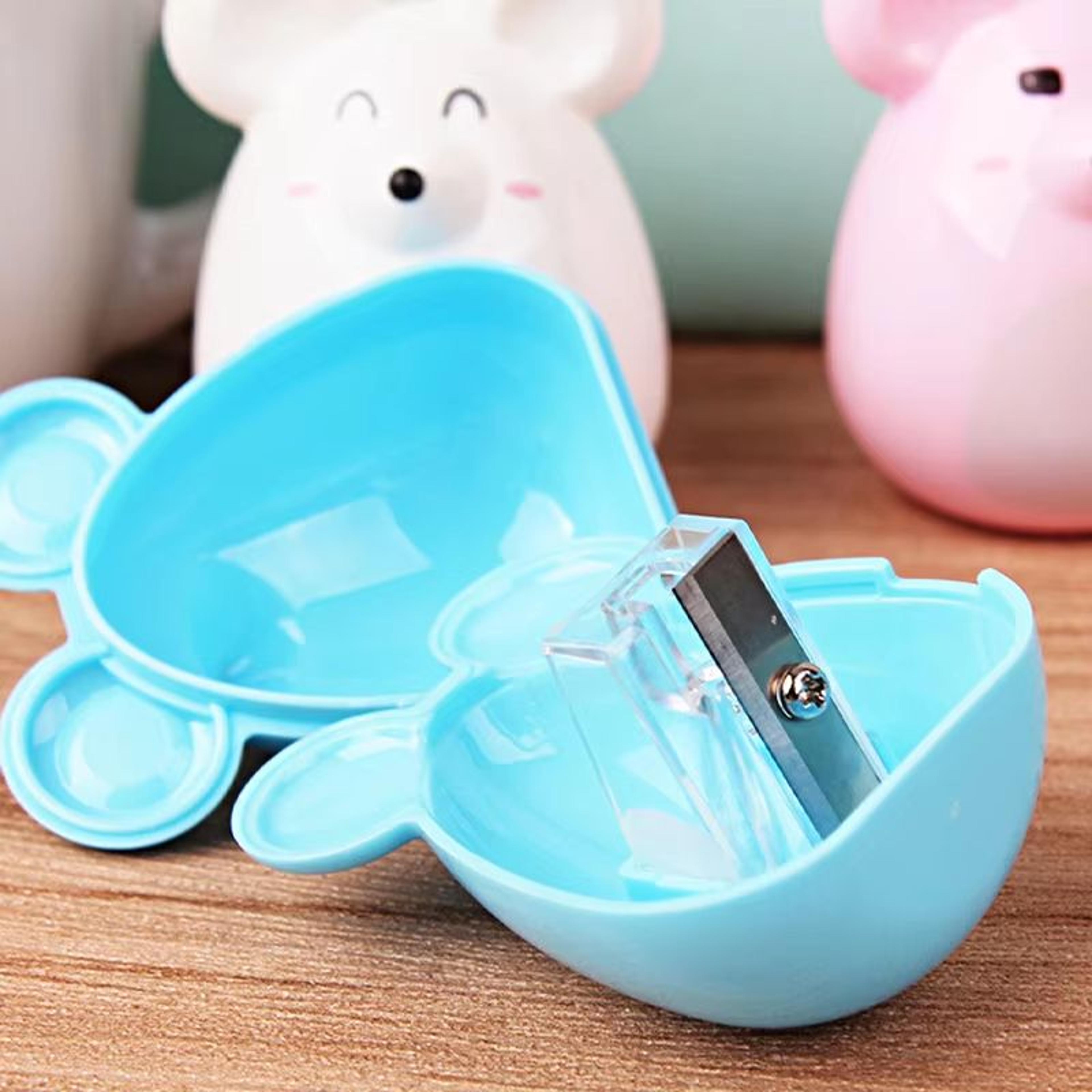 Kawaii Portable Cartoon Rat Pencil Sharpener Creative Pencil Sharpener Office School Supplies Stude