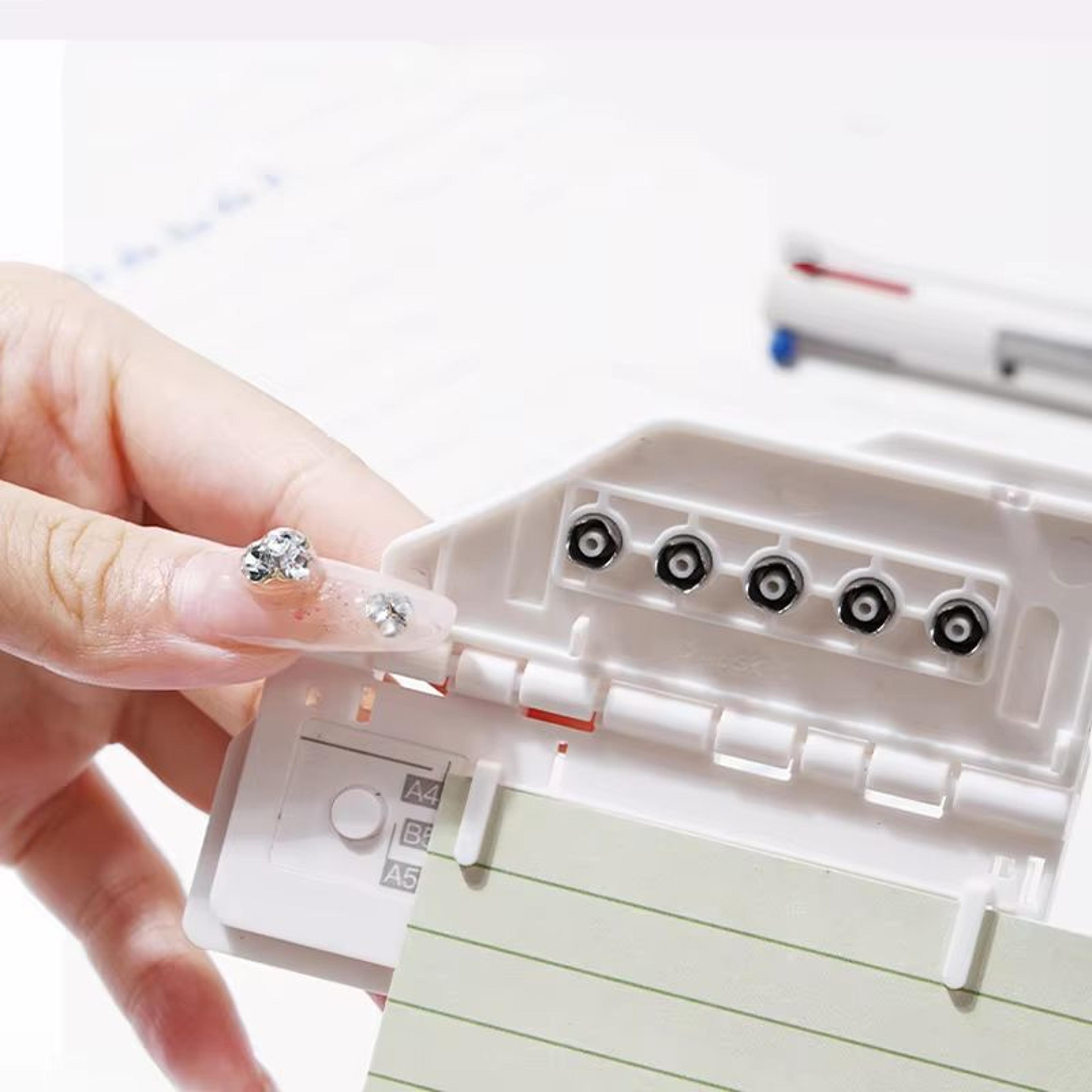 Portable 5 Hole Punch For Planners And Binders Lightweight Handheld Paper Punching Tool For Student 2