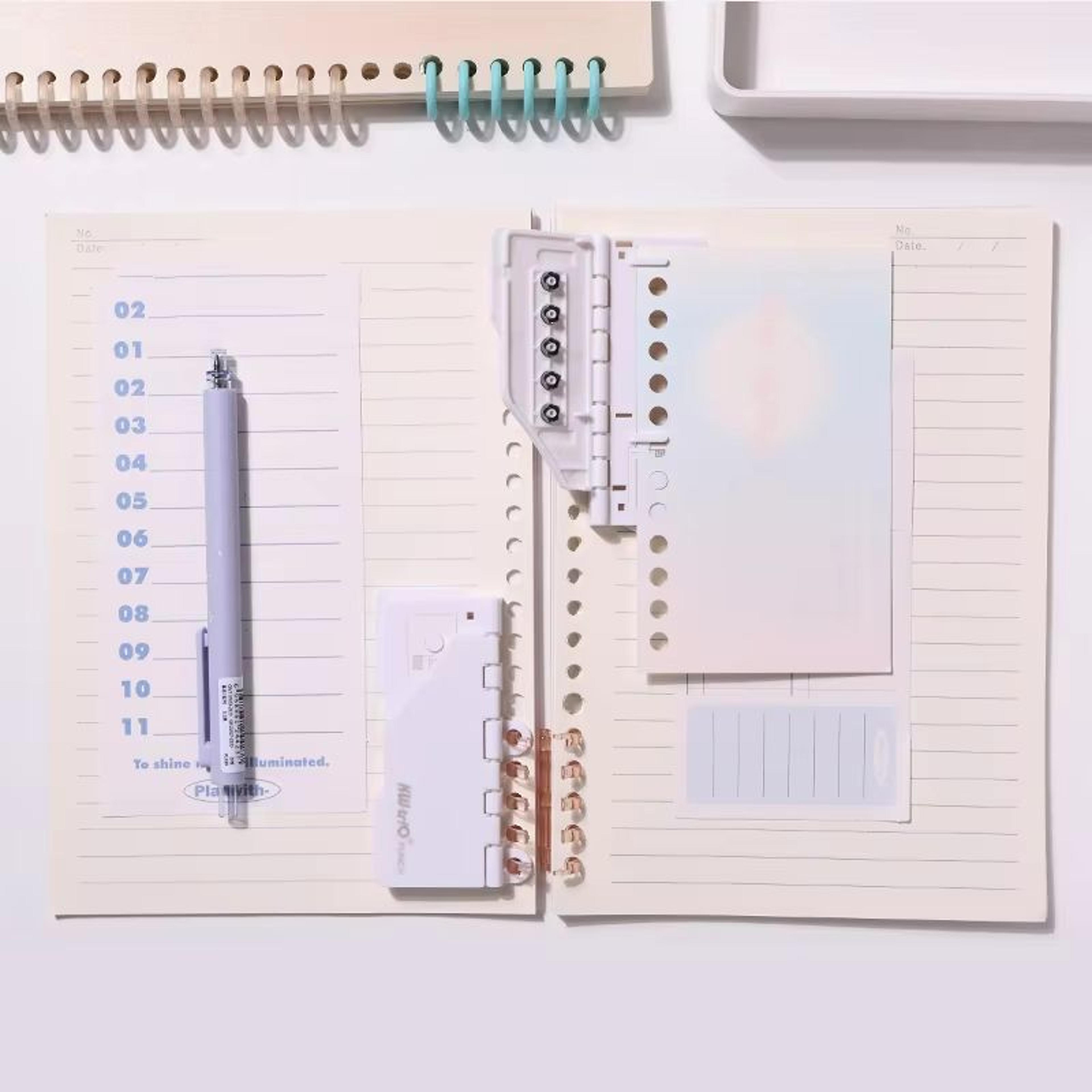Portable 5 Hole Punch For Planners And Binders Lightweight Handheld Paper Punching Tool For Student 4