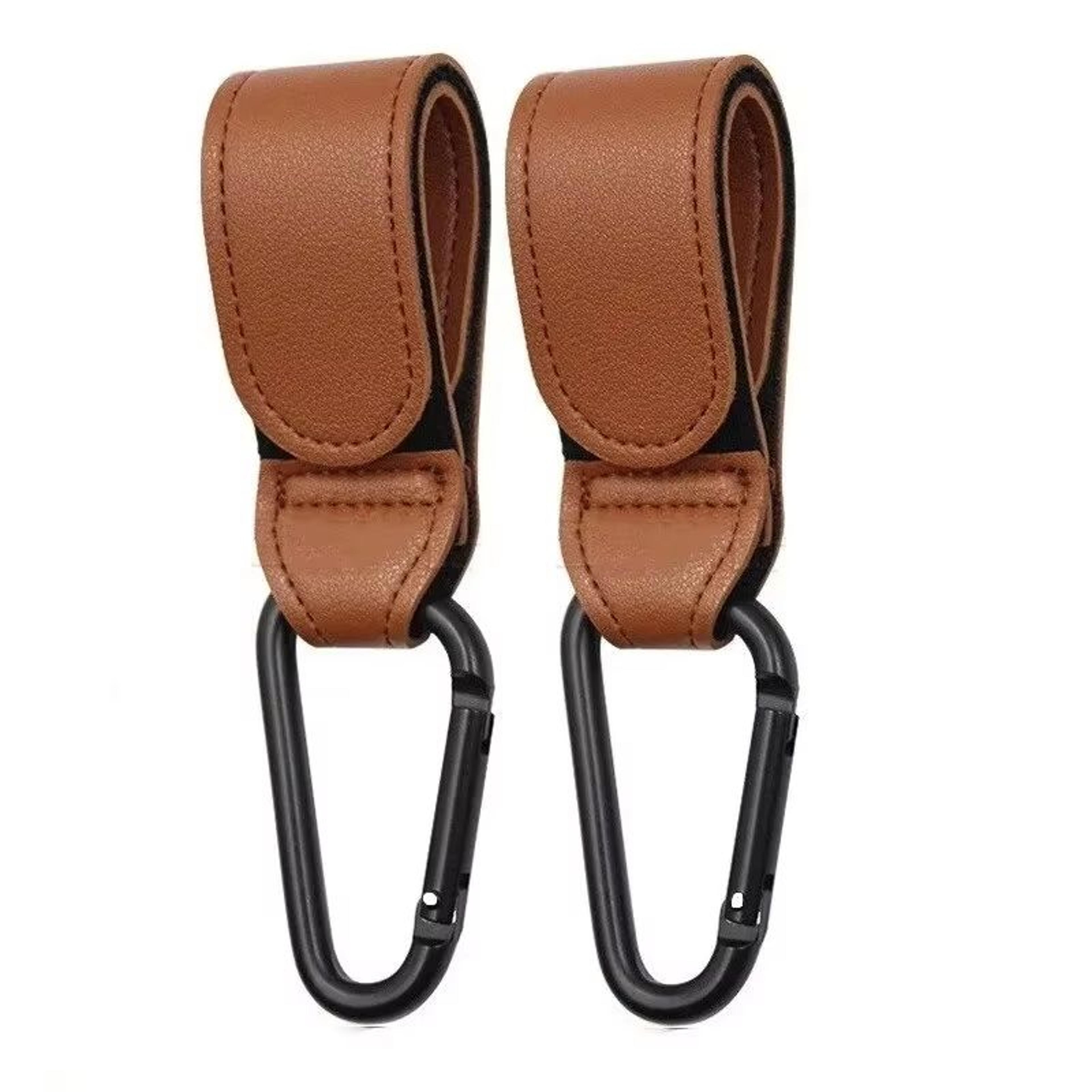 Adjustable Leather Stroller Hooks 2Pack Universal PU Pram Bag Hangers For Diaper Bag And Travel Ess 6