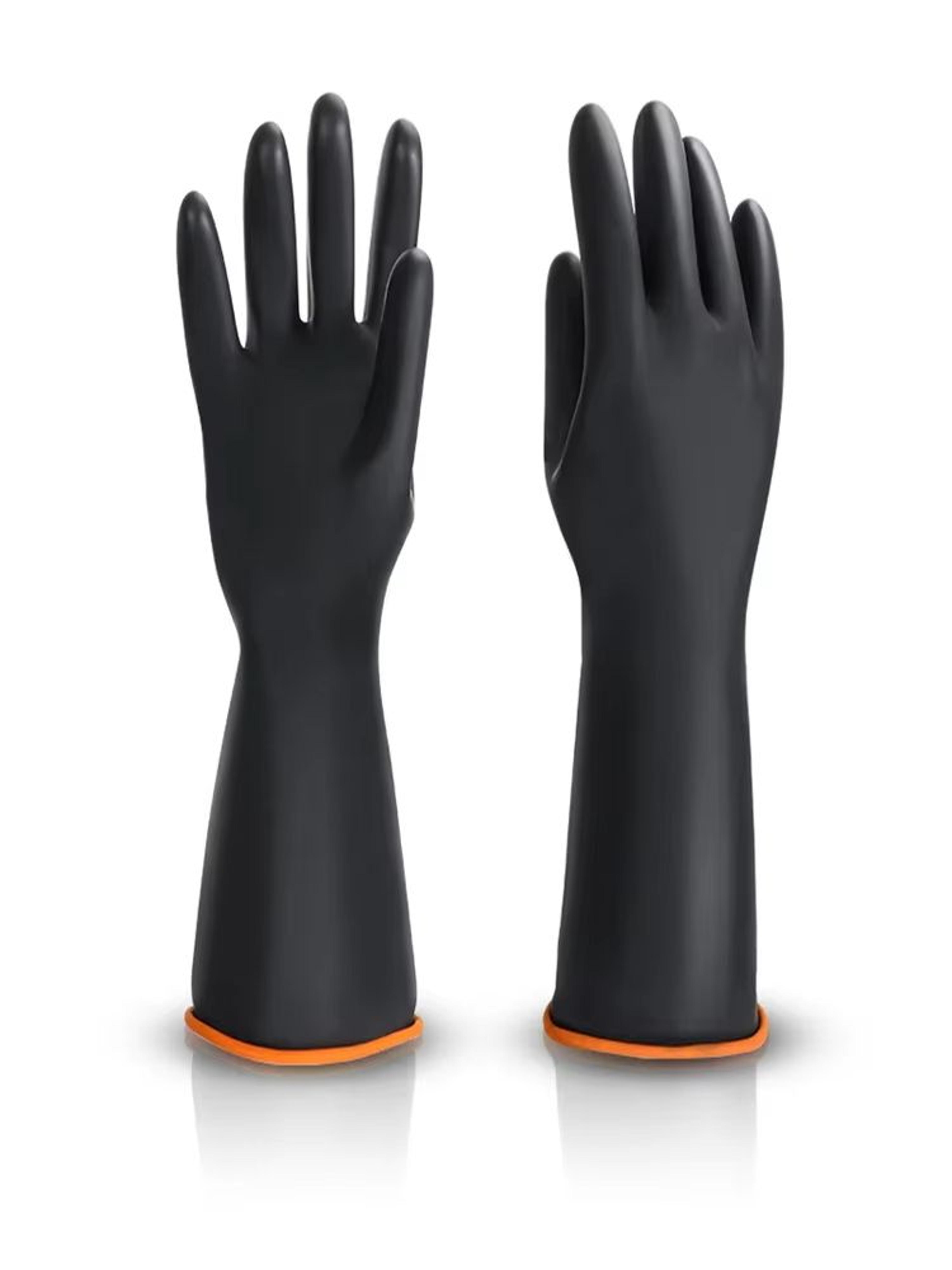 ExtraLong Rubber Cleaning Gloves 14inch Dishwashing And Household Scrub Gloves 6