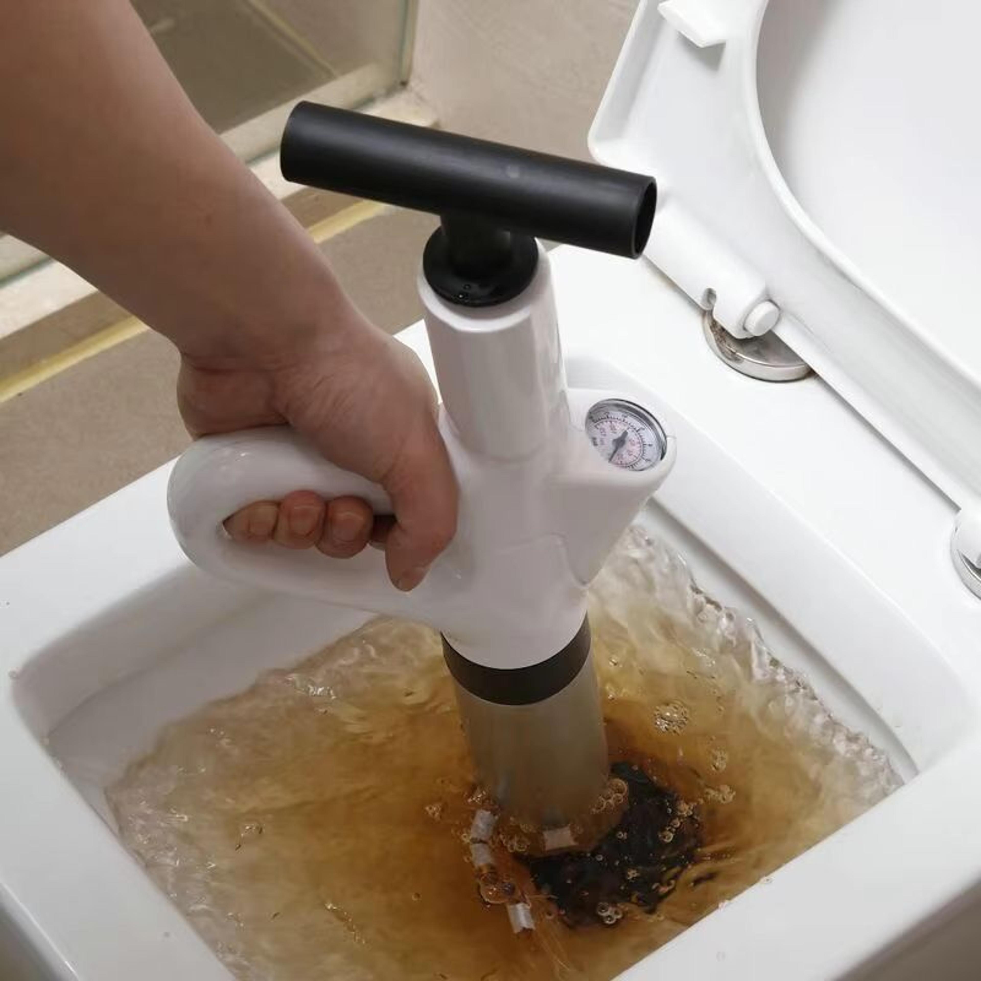 Stainless Steel HighPressure Toilet Pipe Dredger Pneumatic Drain Unclogger Tool For Home Plumbing 1