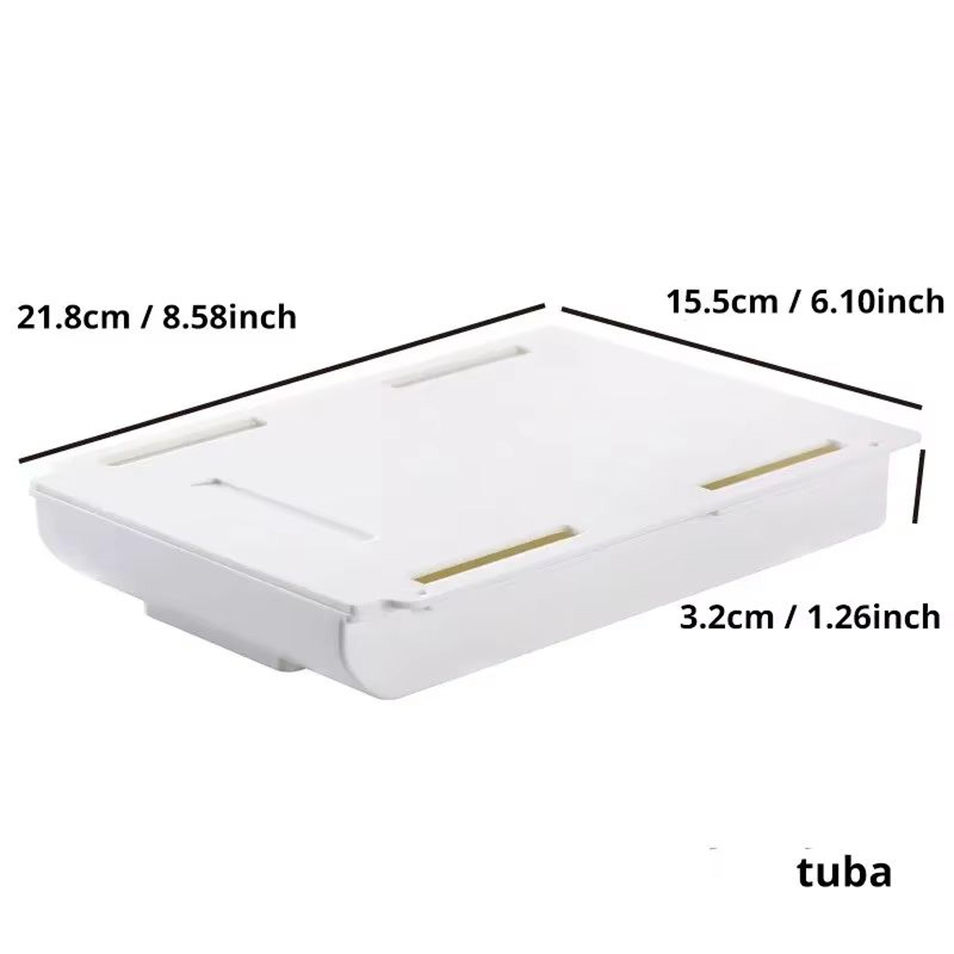 Premium UnderDesk Hidden Storage Drawer  SelfAdhesive SpaceSaving Organizing Tray 6