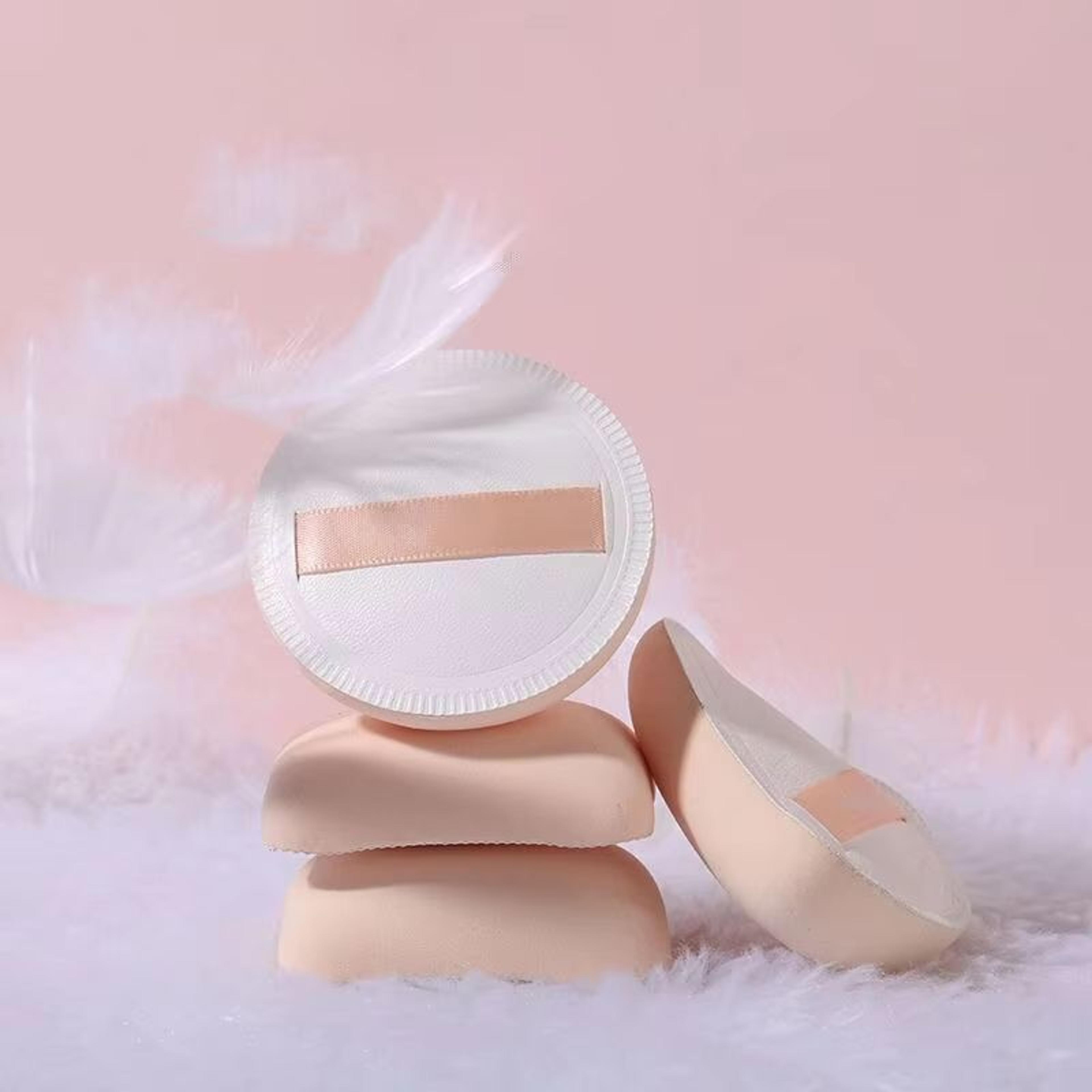 2Pack Pink Cotton Candy Air Cushion Powder Puff  DualUse Wet  Dry Makeup Sponges 2