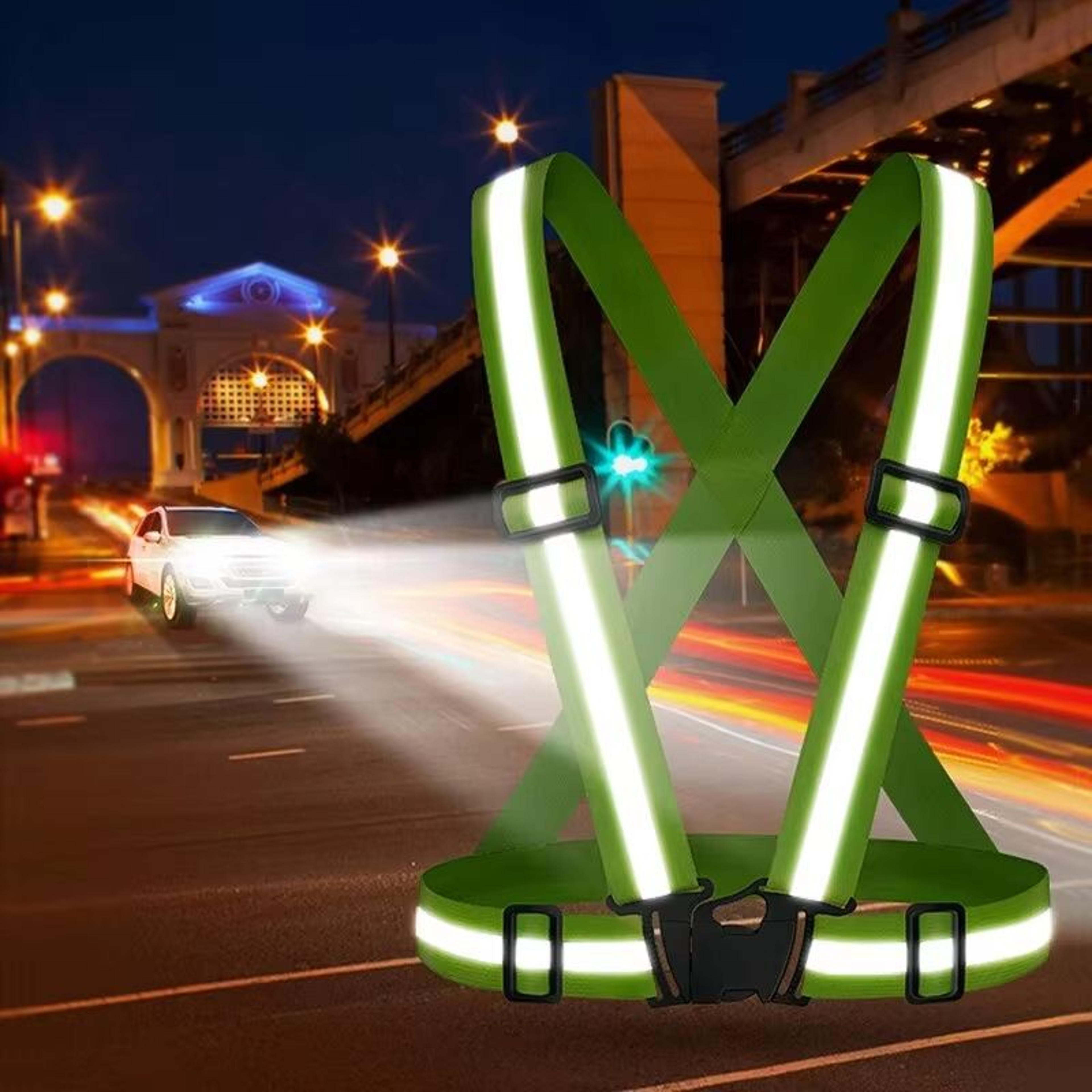 Adjustable Reflective Safety Vest  Outdoor Night Running  Cycling Visibility Gear 1
