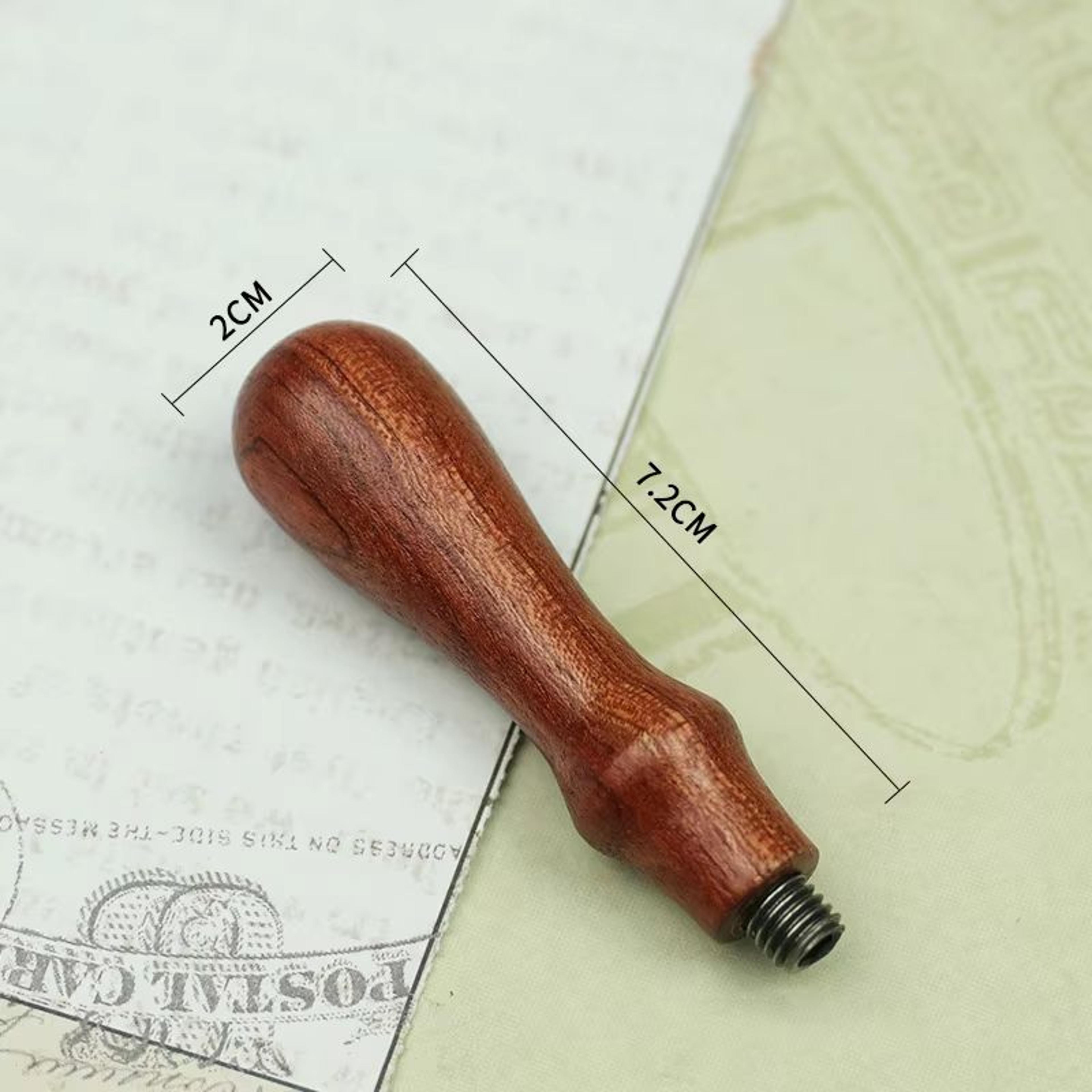 Retro Wooden Handle Wax Seal Tool  DIY Envelope Sealing Roller Stamp 6