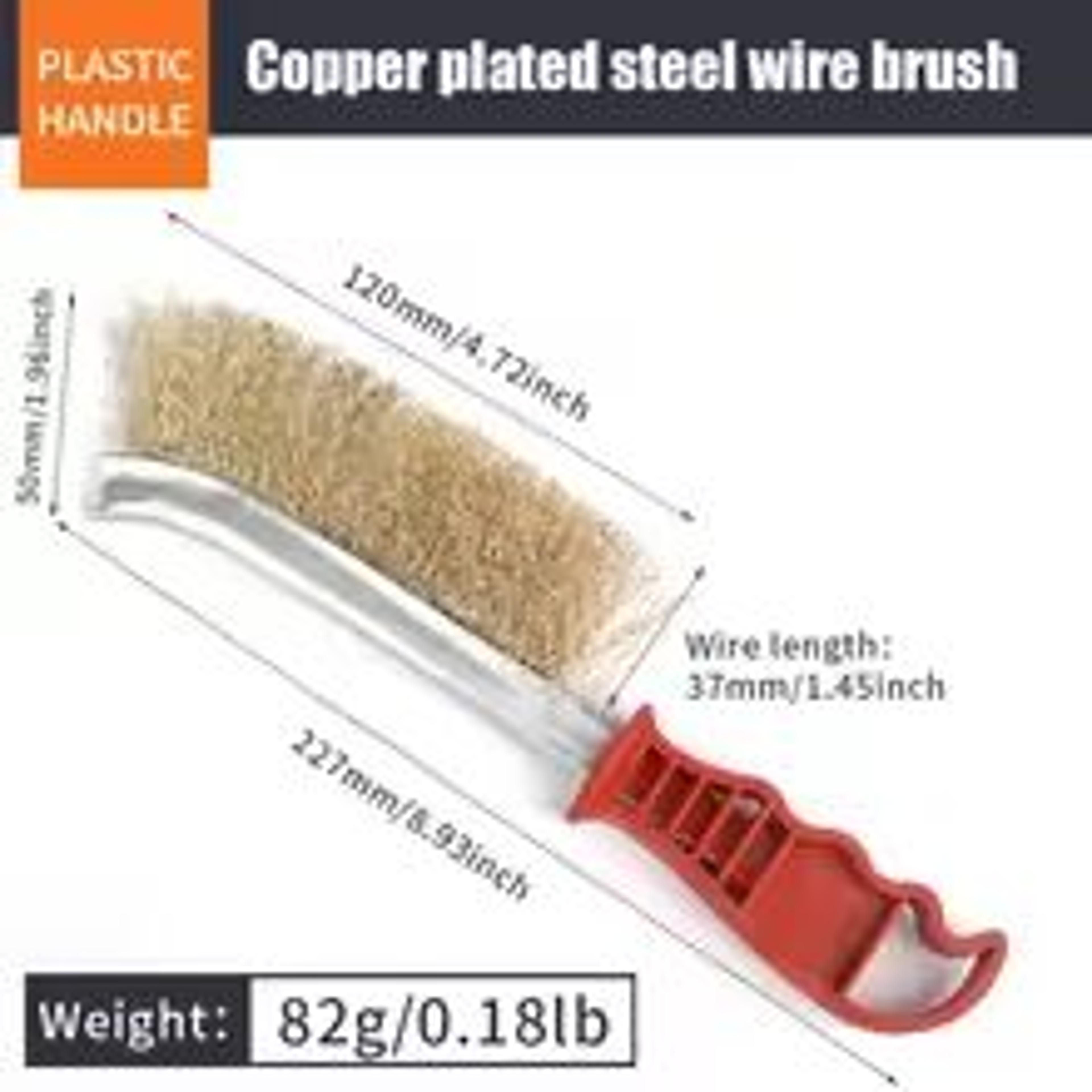 Steel Wire Roller Brush With Wooden Handle  HeavyDuty Rust Removal  Grill Cleaner 7