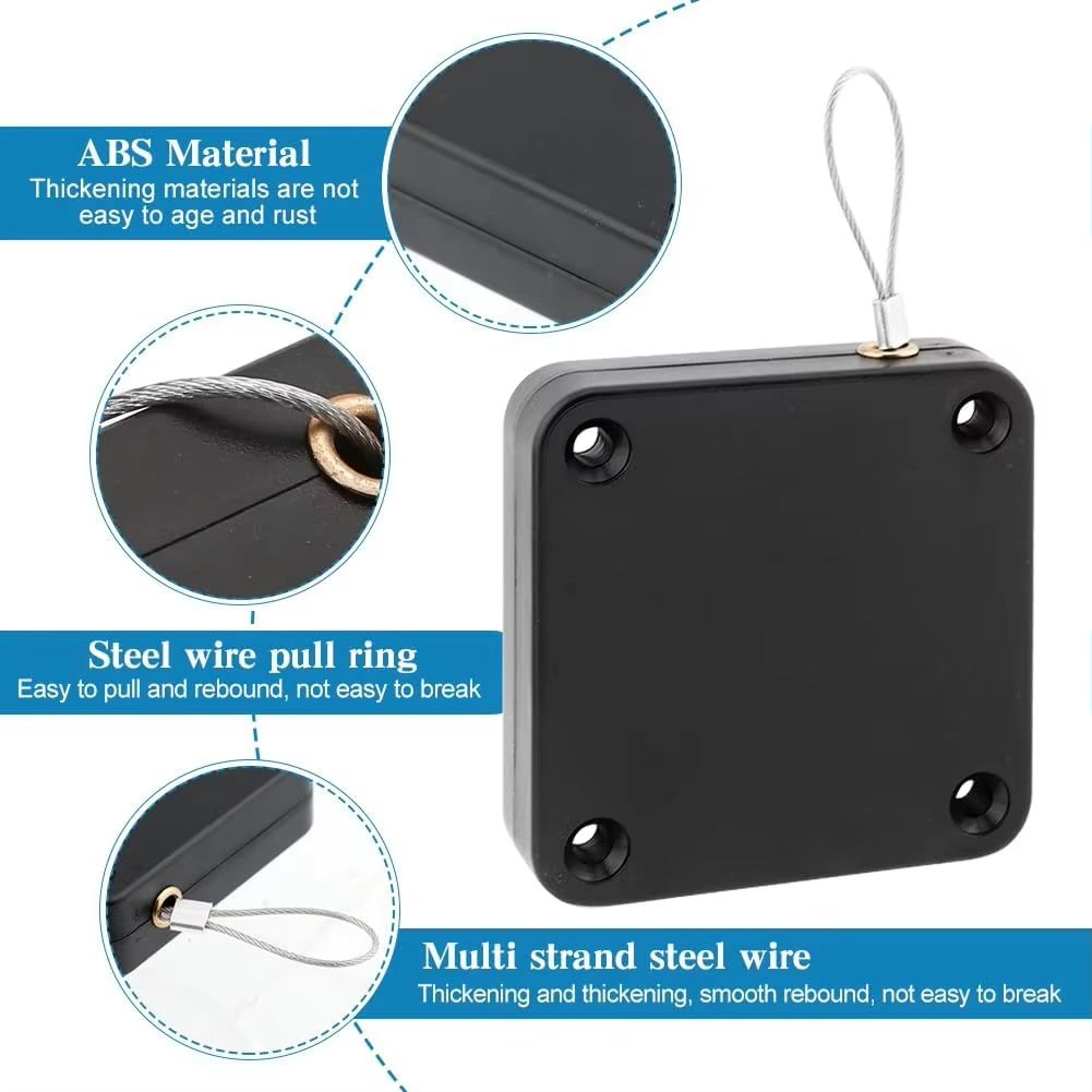 PunchFree Automatic Sensor Door Closer  Adjustable Surface Door Stop With Pull Cord For Residential 3