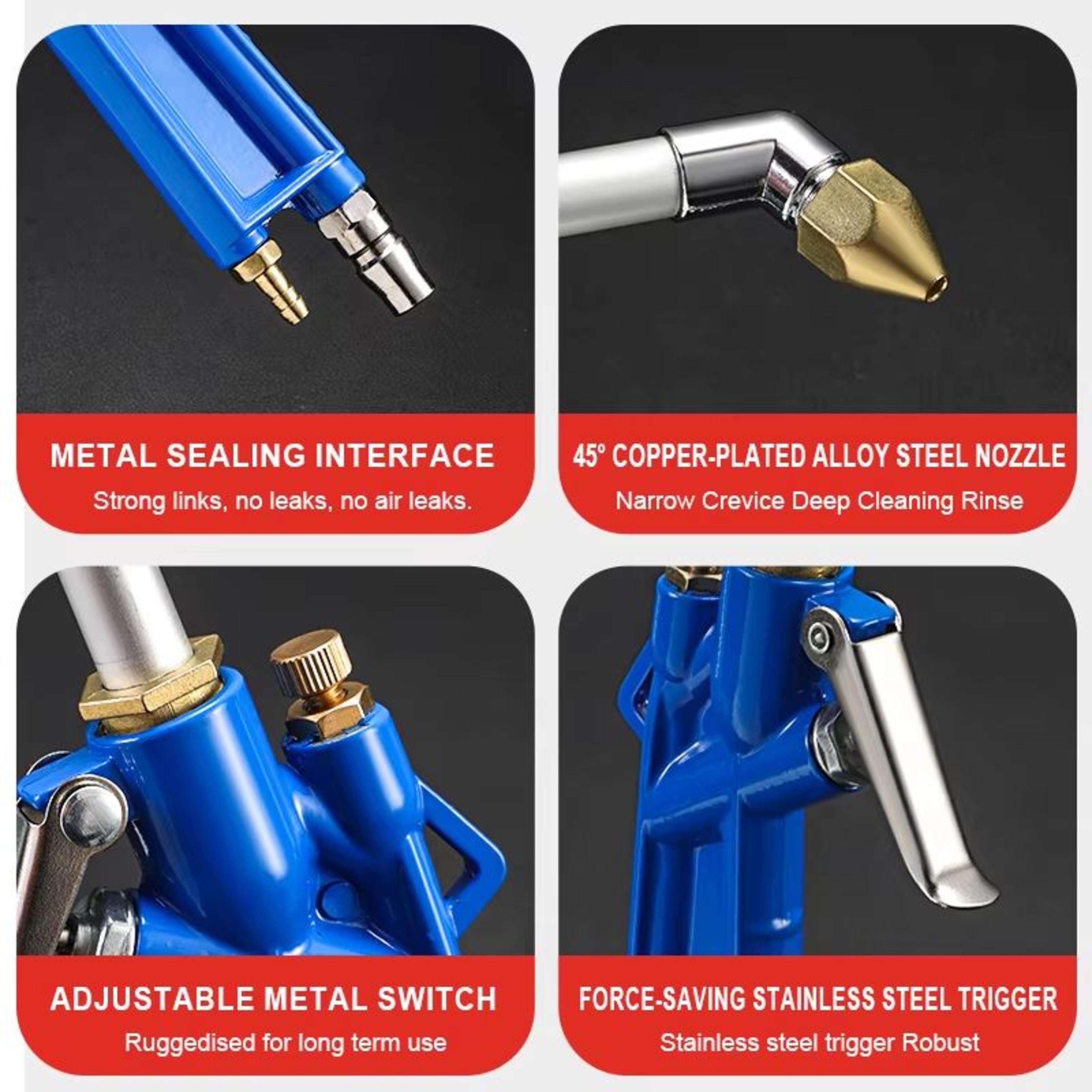 Pneumatic HighPressure Cleaning Gun  Adjustable DualPurpose Air  Water Spray For Engine Oil Dirt Du 4