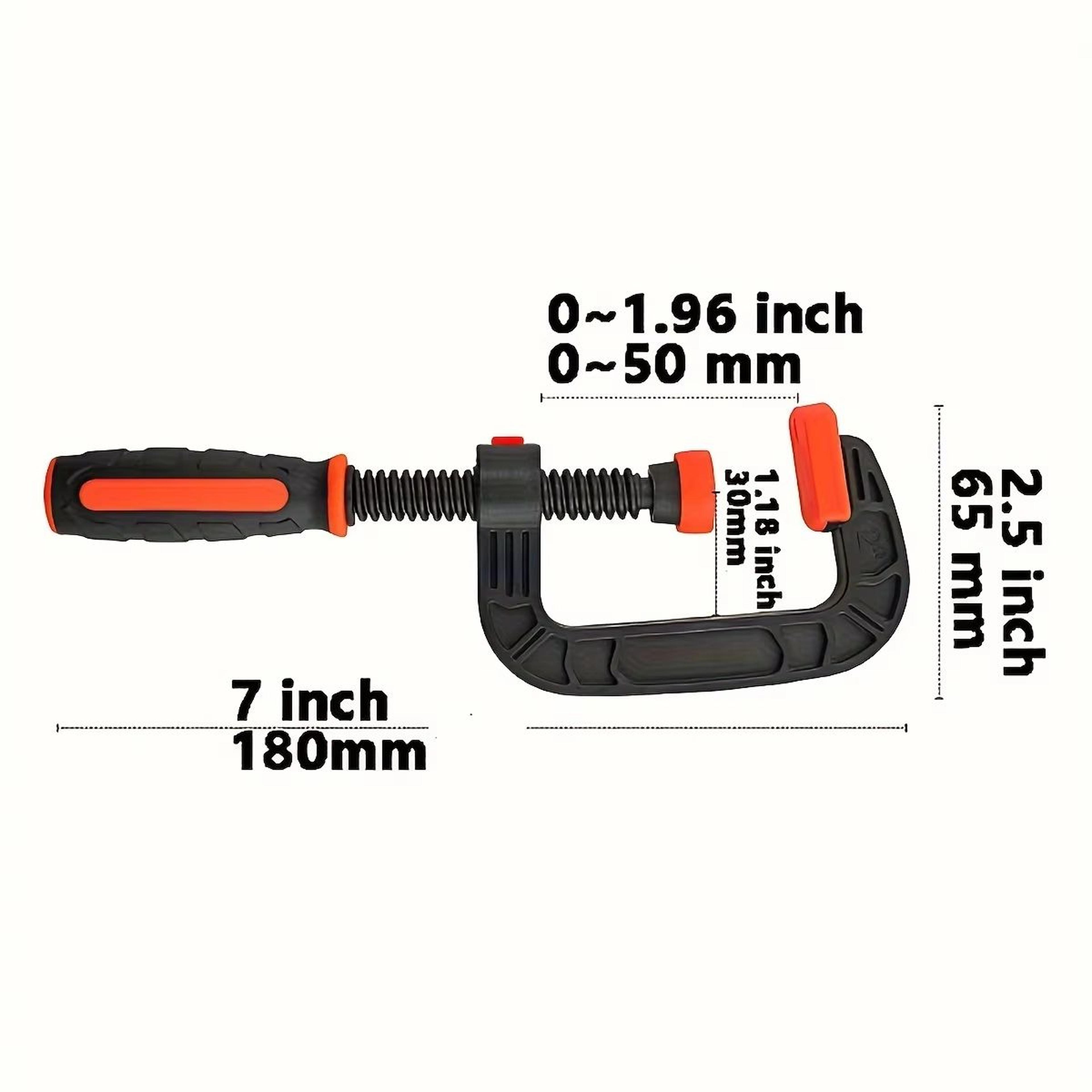 HeavyDuty 7Inch Spring Clamps  Reinforced Plastic Nylon Strong Force Spring Jaw Opening Clamps 2Pac 4