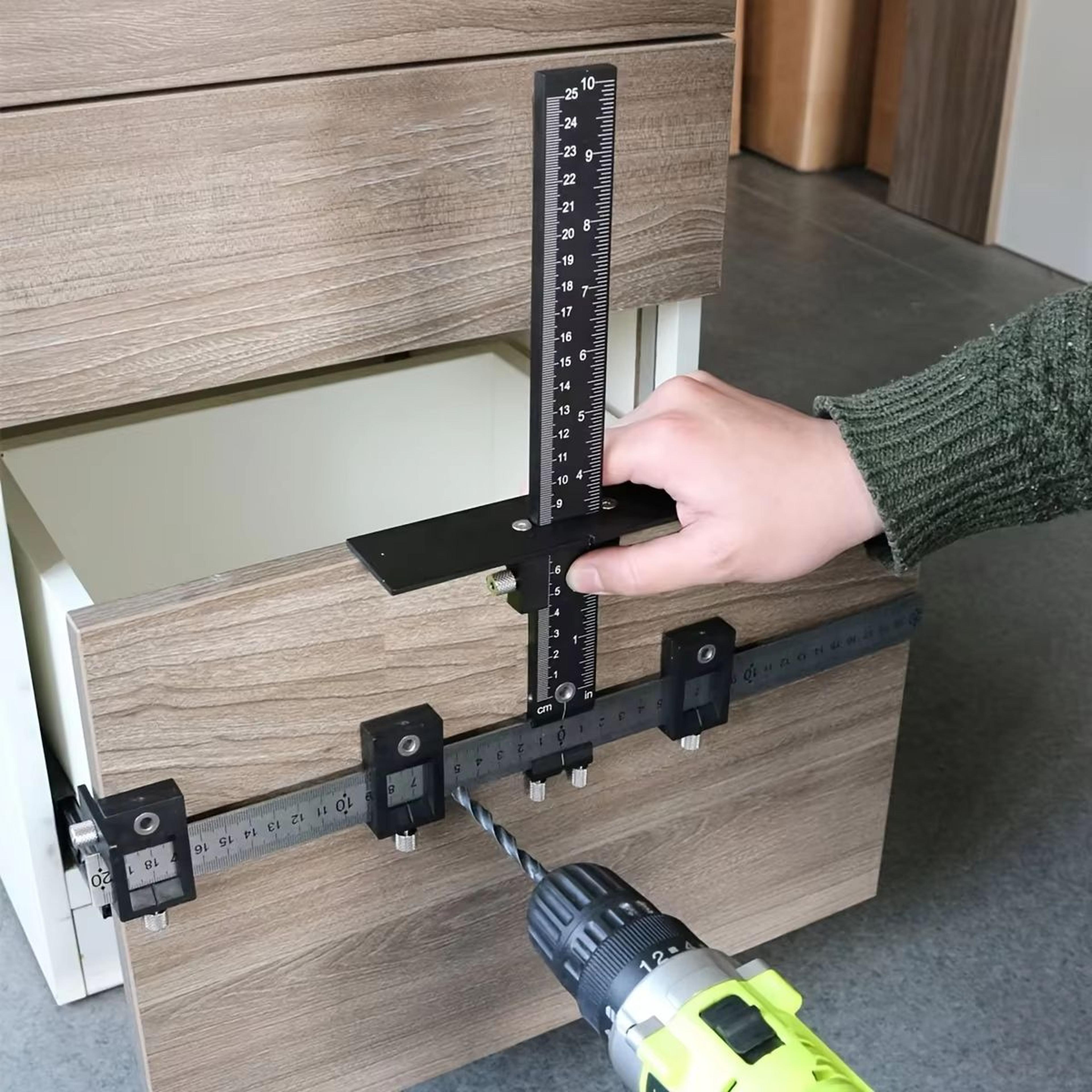 Adjustable Cabinet Hardware Jig Tool  Precision Alignment  Positioning Guide For Drilling Dowelling 1