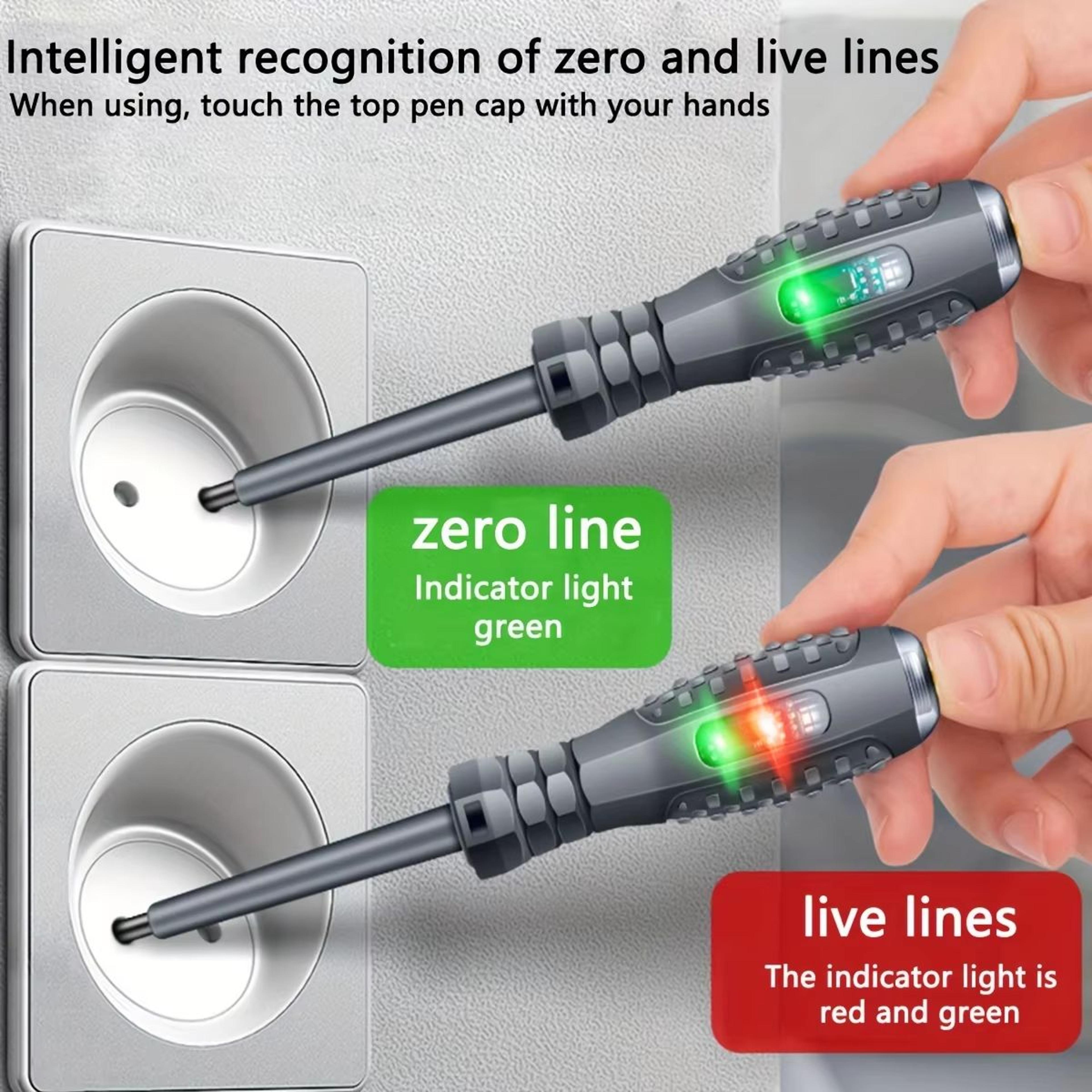Multifunctional Electrician Test Screwdriver  AC NonContact Voltage Tester Pen With RedGreen Induct 3