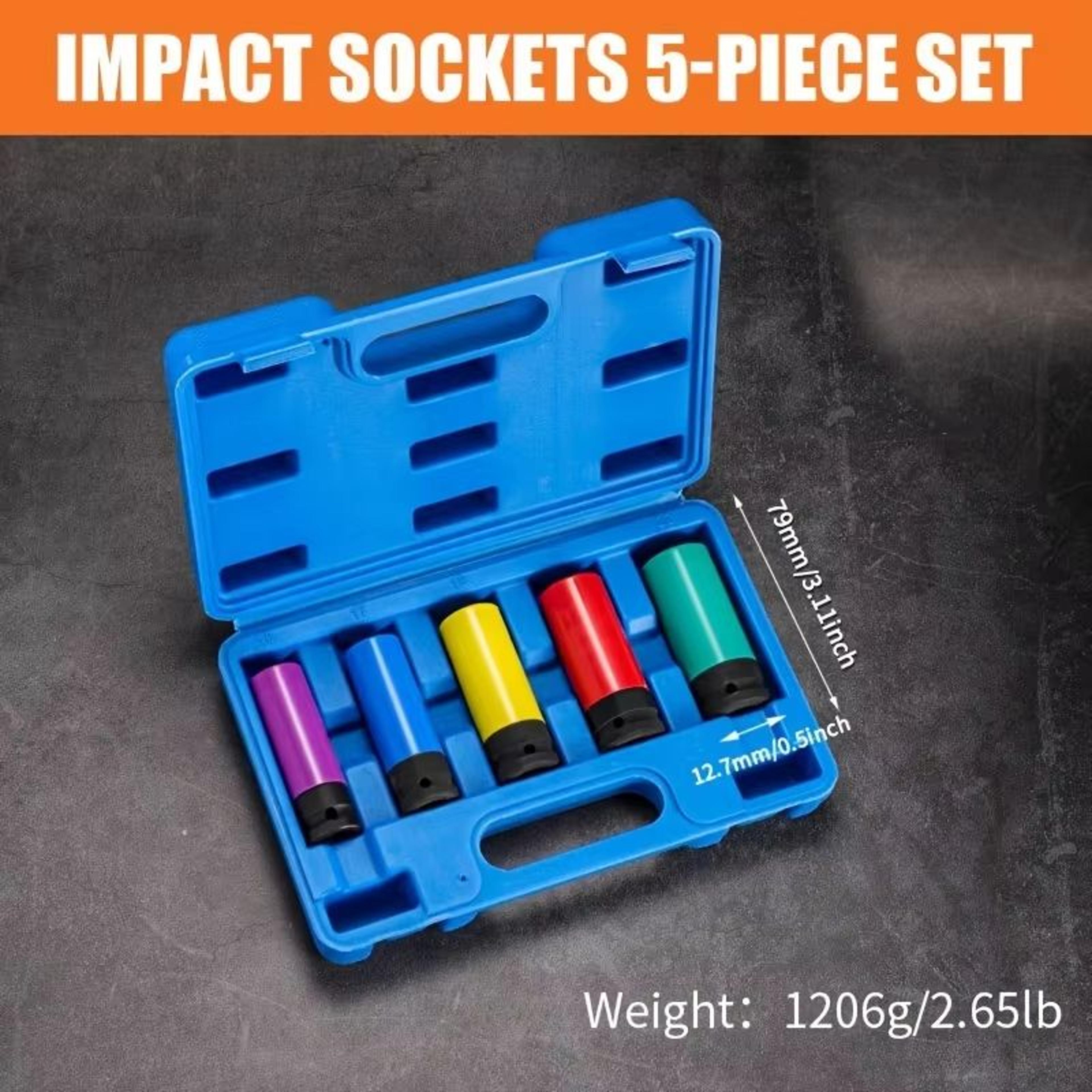 Drive Wheel Protector Impact Socket Sleeve Set  Durable Plastic Protective Sleeves For 15 17 19 21  8