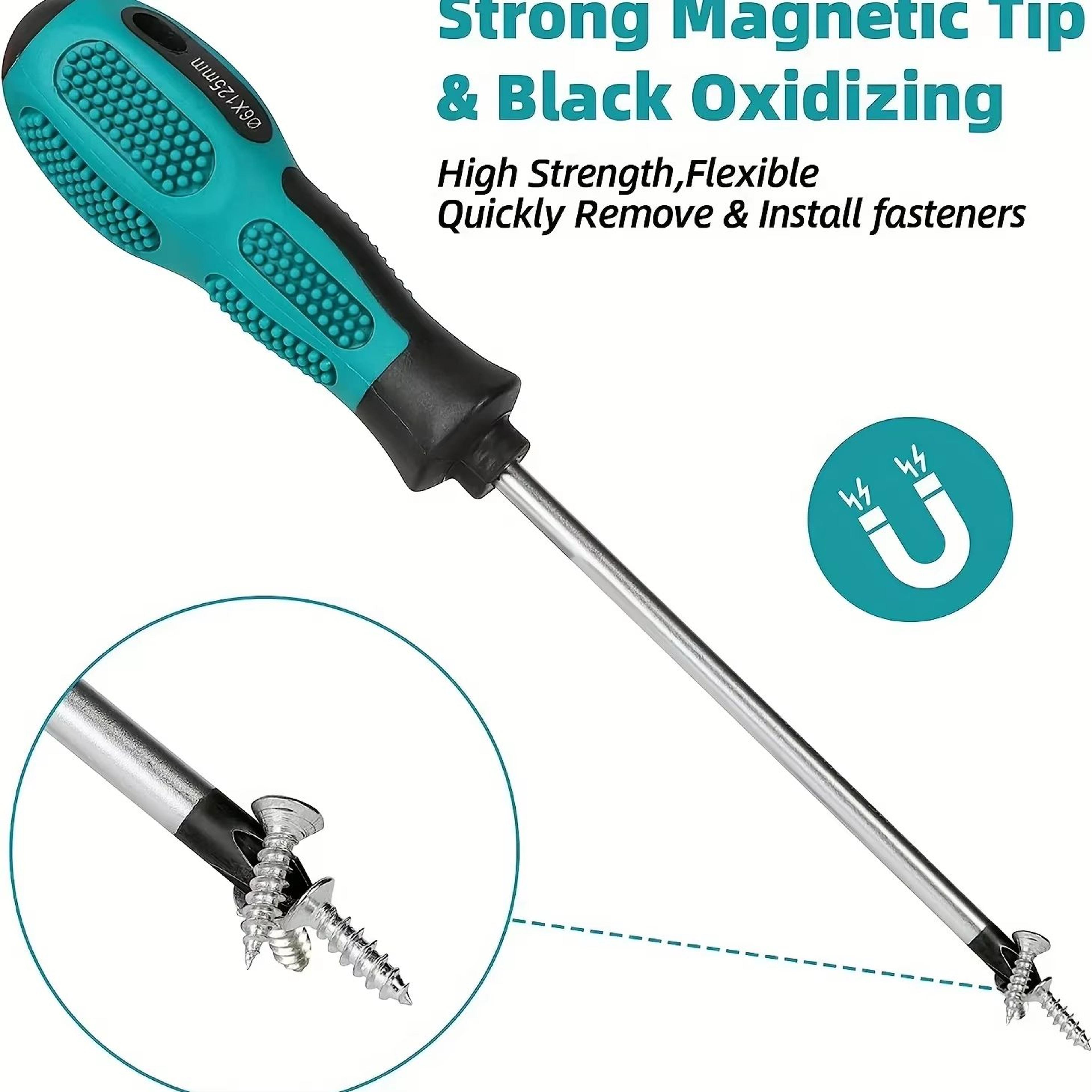 Professional Magnetic Screwdriver Set With Cushion Grip  5 Flat And 4 Phillips Tips 2
