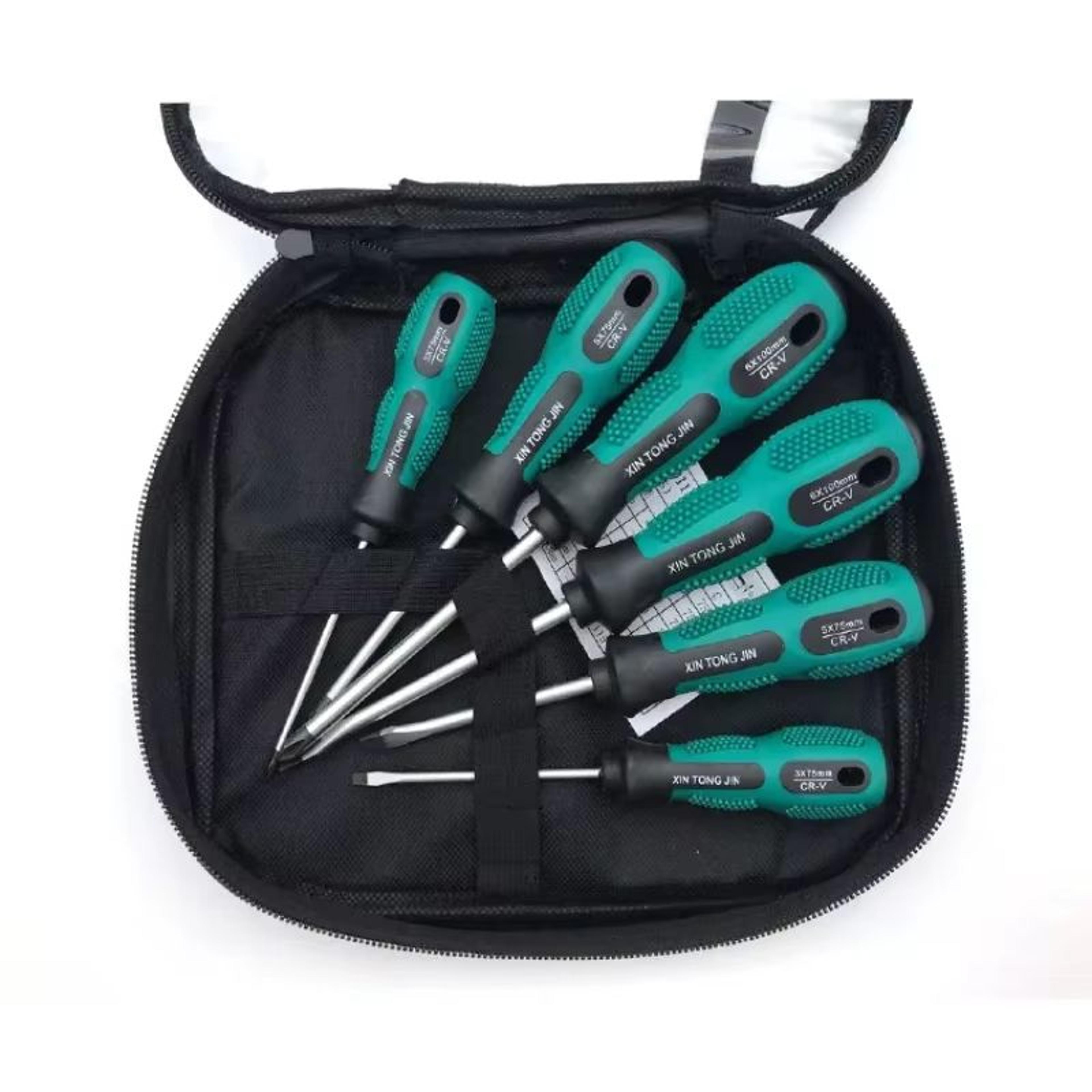Professional Magnetic Screwdriver Set With Cushion Grip  5 Flat And 4 Phillips Tips 6