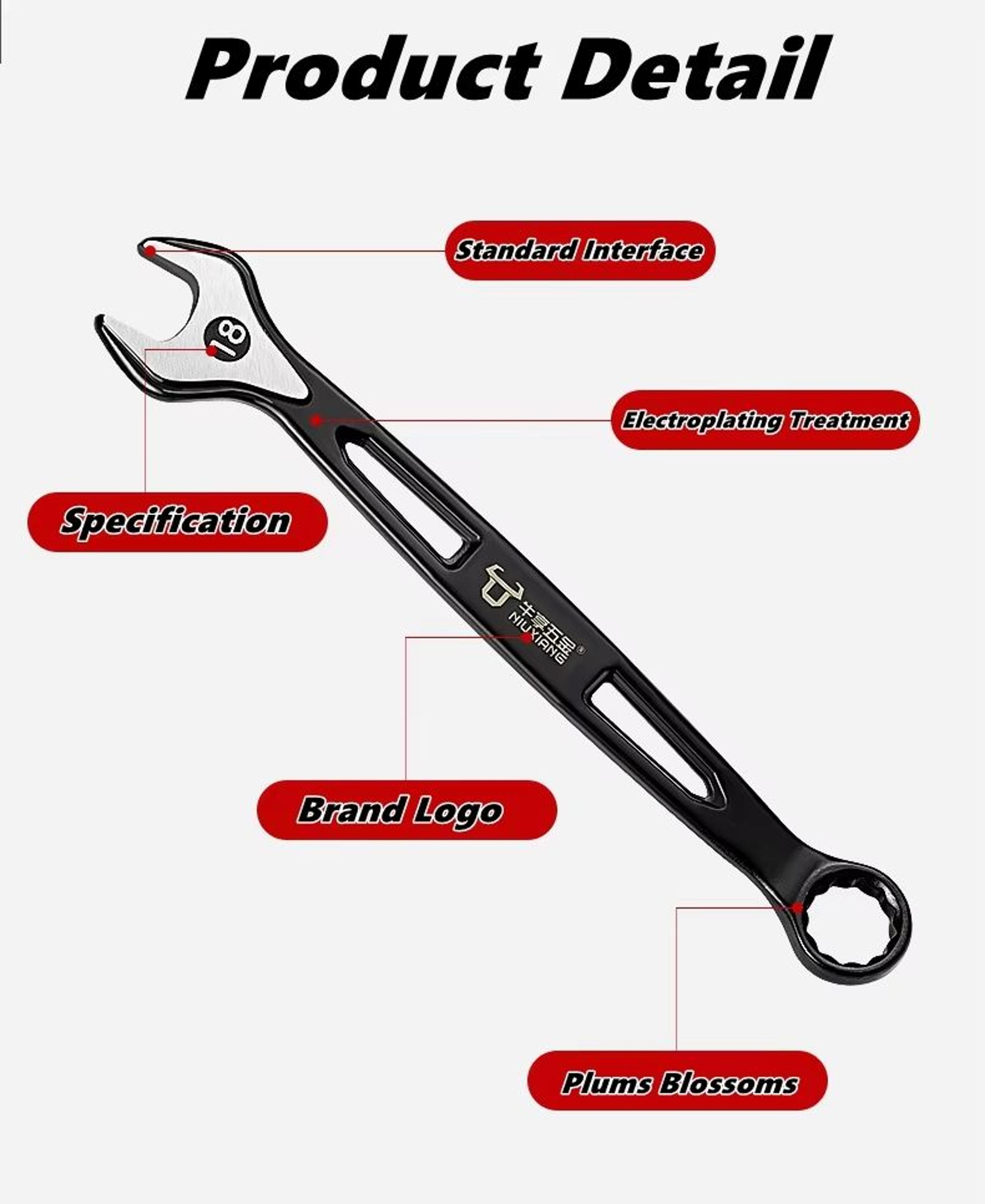 DualUse Plums Blossom Ratchet And OpenEnd Wrench Set 14in1516in Combination Spanners With Nut Cutte 5