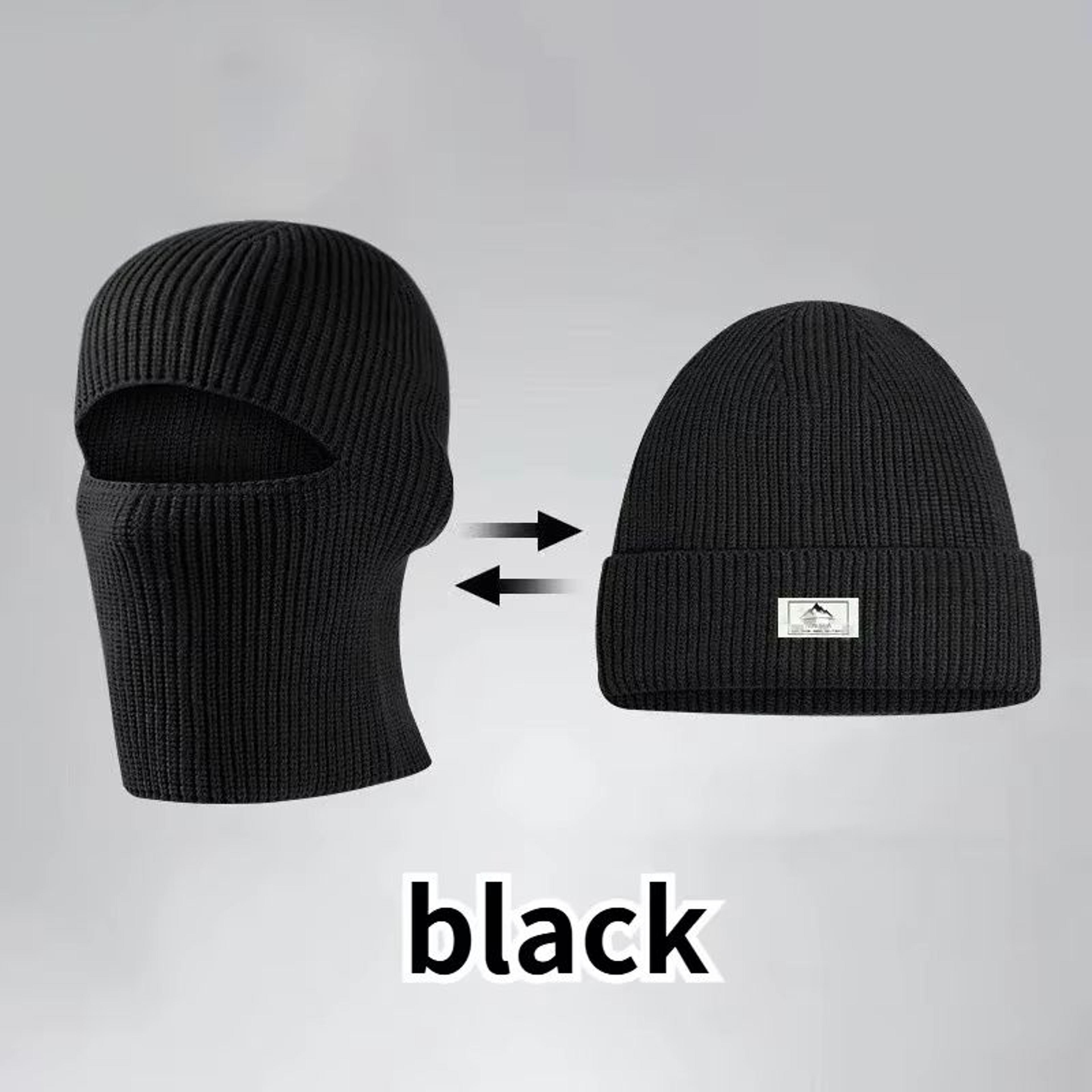 2in1 Winter Knit Beanie And Balaclava Hat Windproof Full Face Ski Mask Cap 7