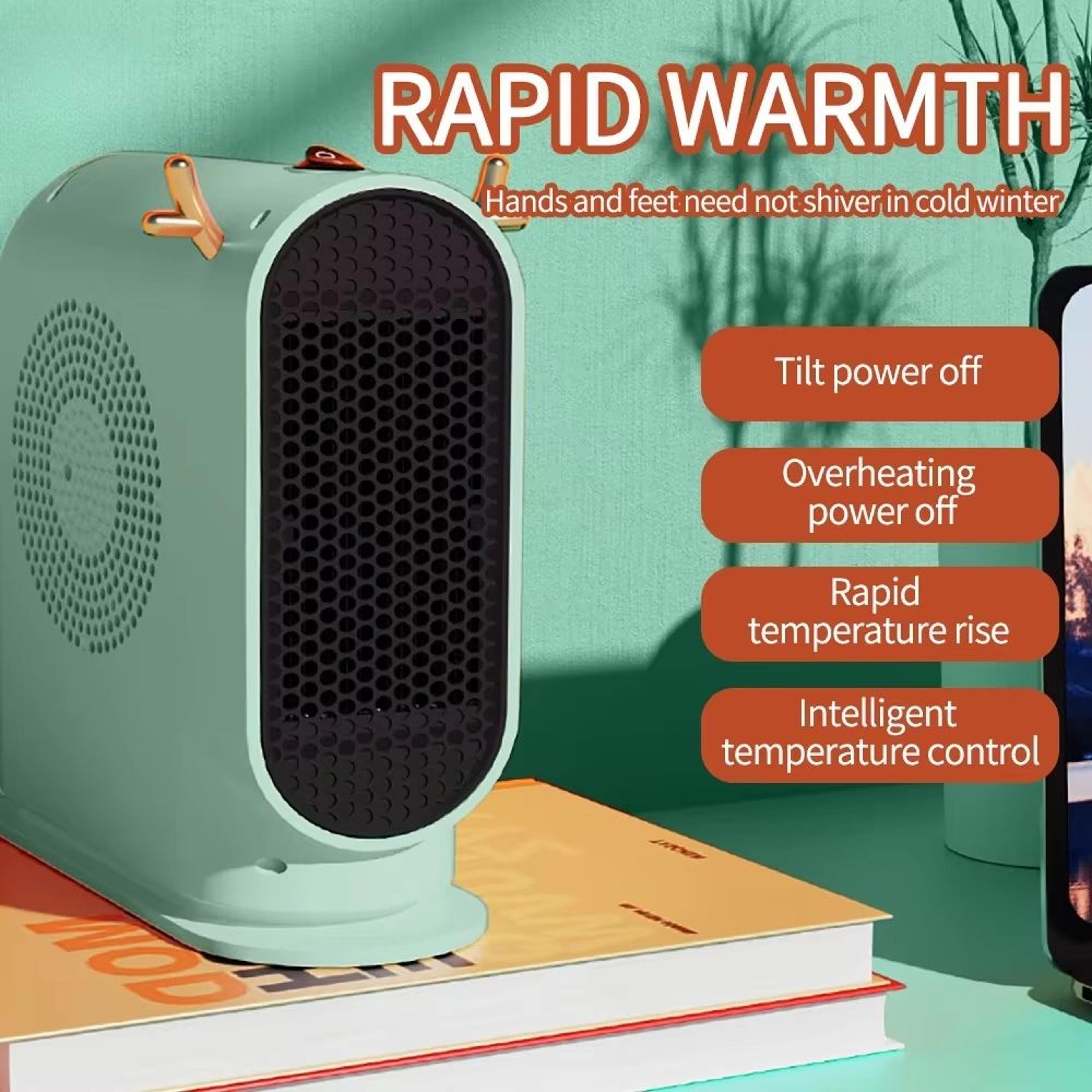 500W Portable Desktop Electric Heater With Thermostat Fan For Home 2