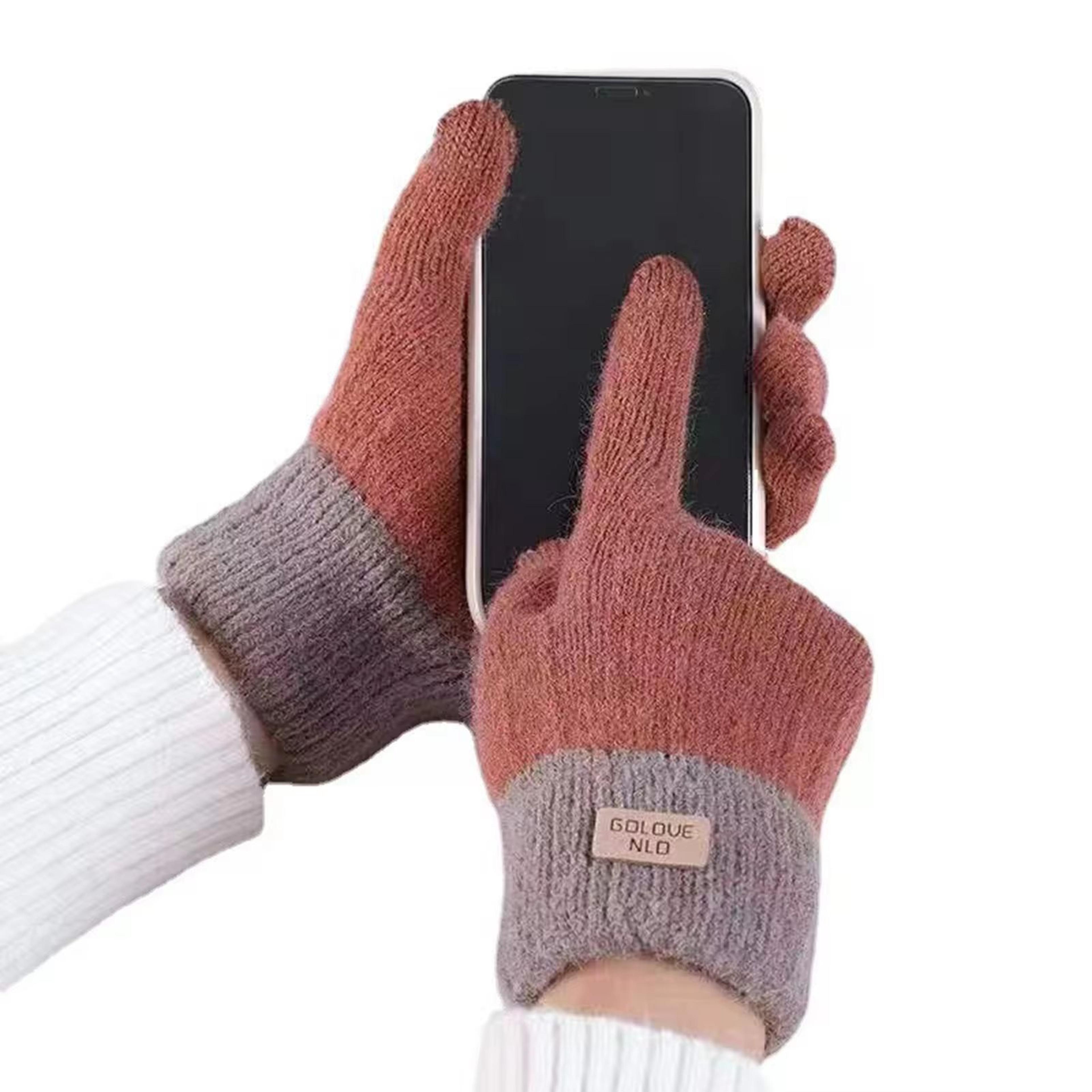 Womens Cable Knit FleeceLined TouchScreen Winter Gloves 3
