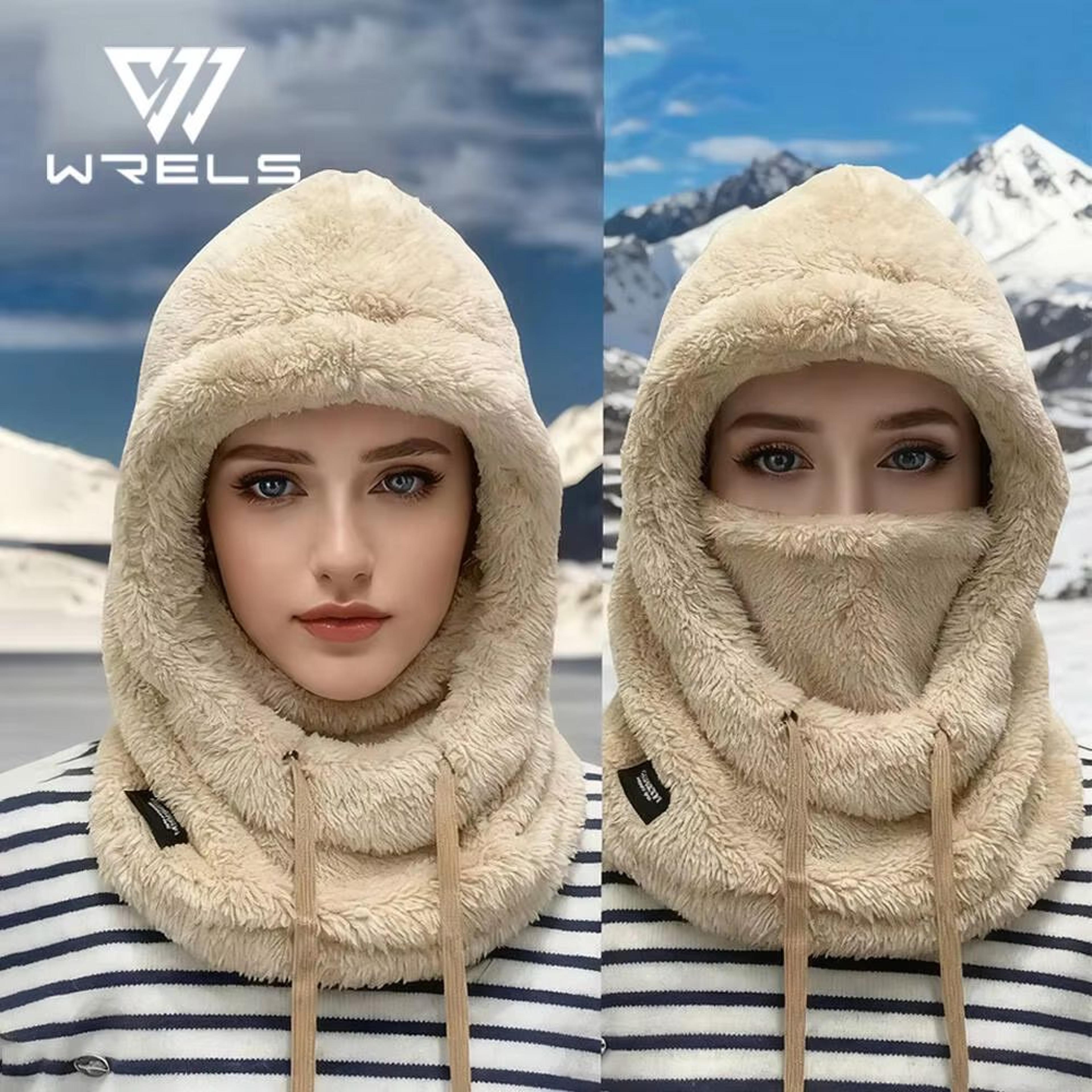 Winter Thermal Windproof Balaclava Ski Hood With Adjustable Neck Cover Full Face Mask 0