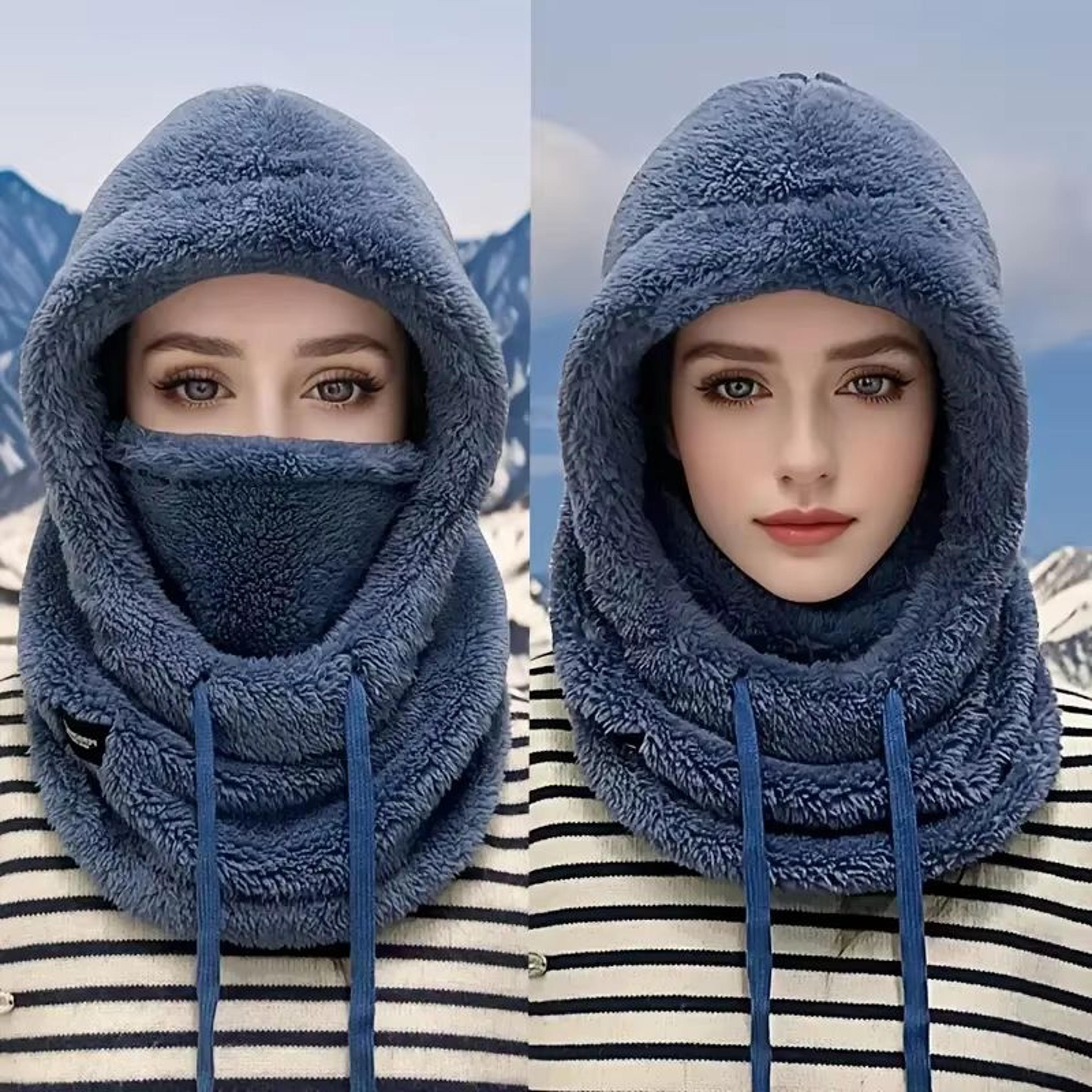 Winter Thermal Windproof Balaclava Ski Hood With Adjustable Neck Cover Full Face Mask 3